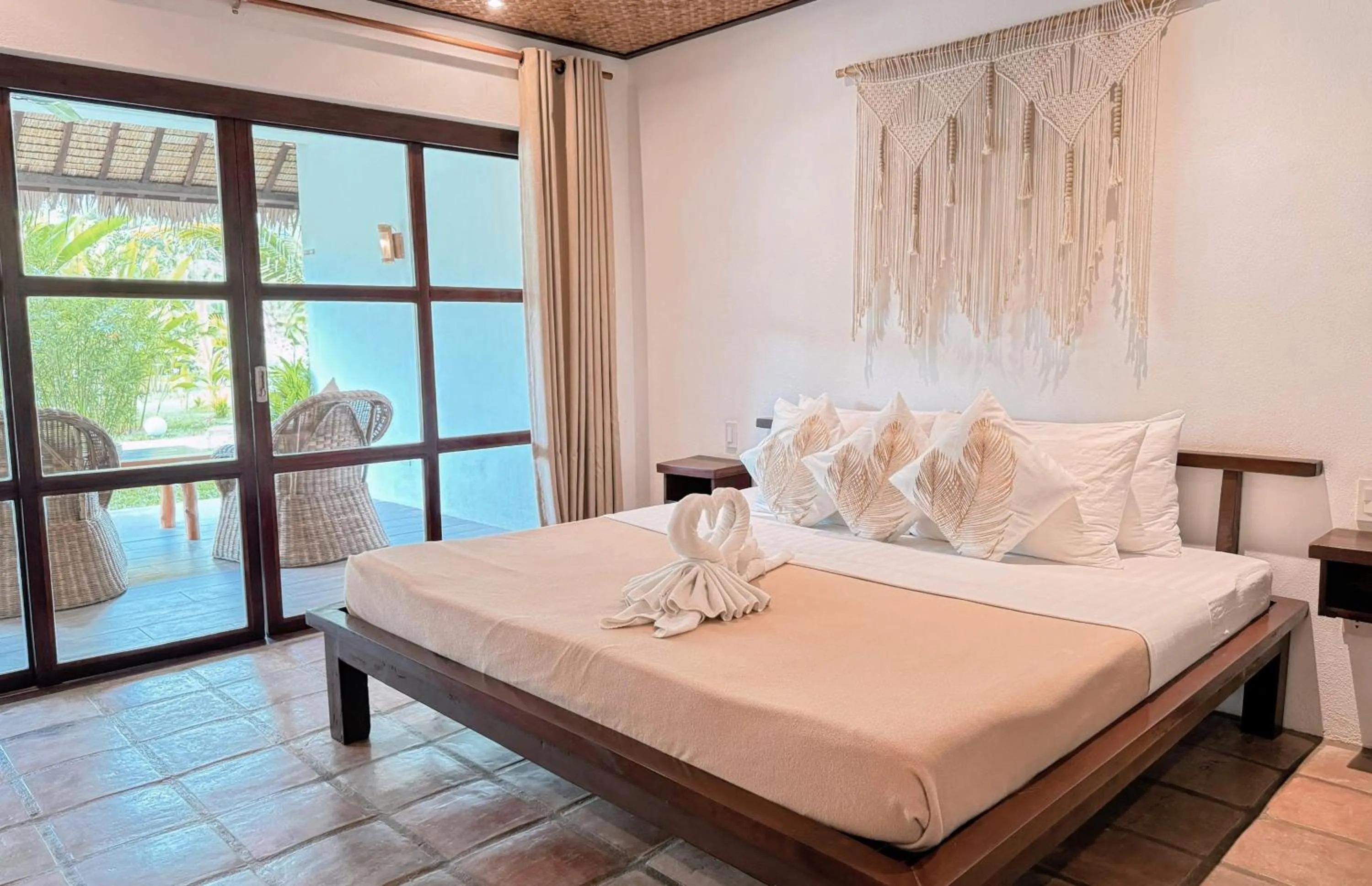 Bed in El Nido Moringa Resort