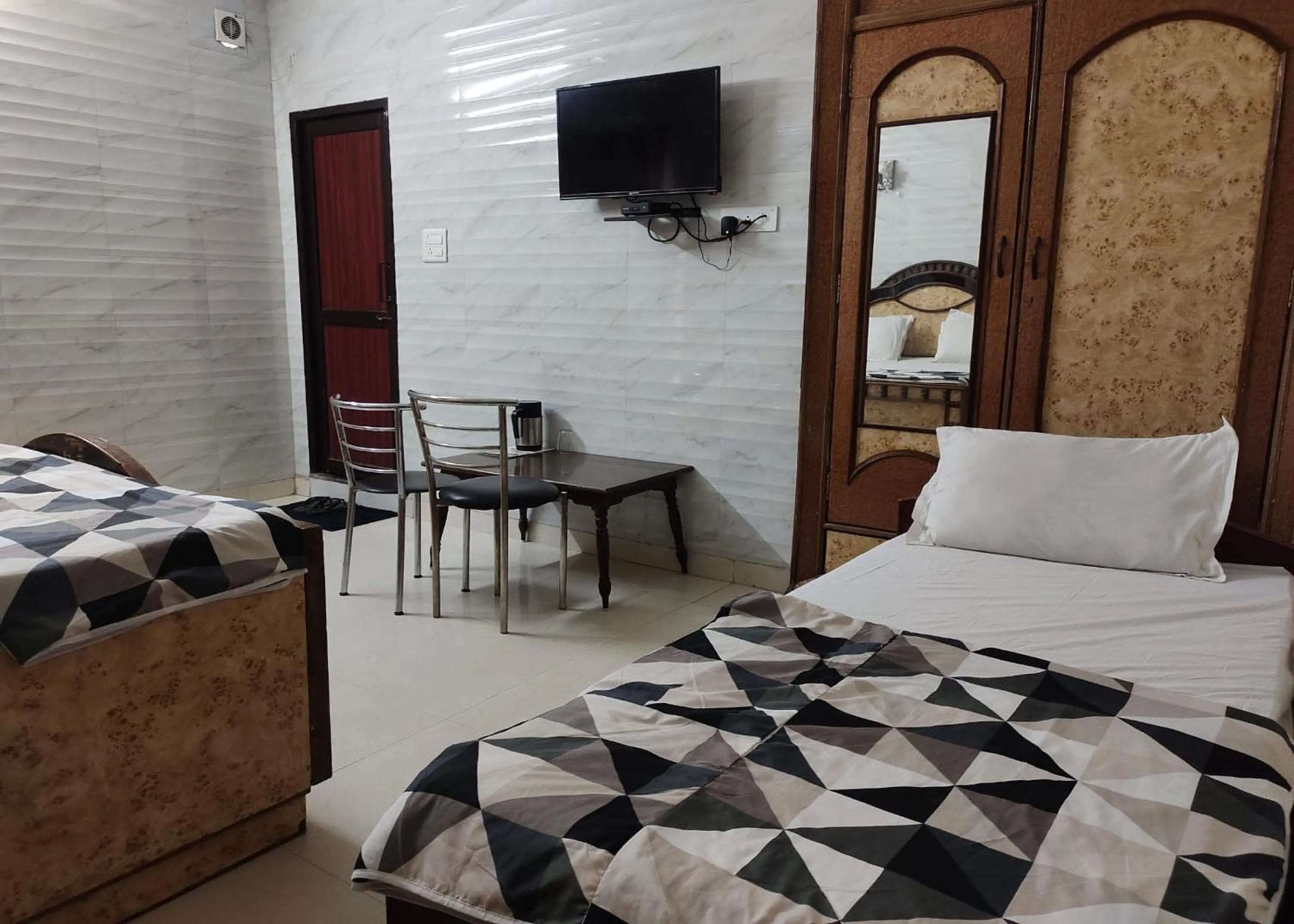 Bedroom, Bed in Hotel Purohit Sindhi Camp
