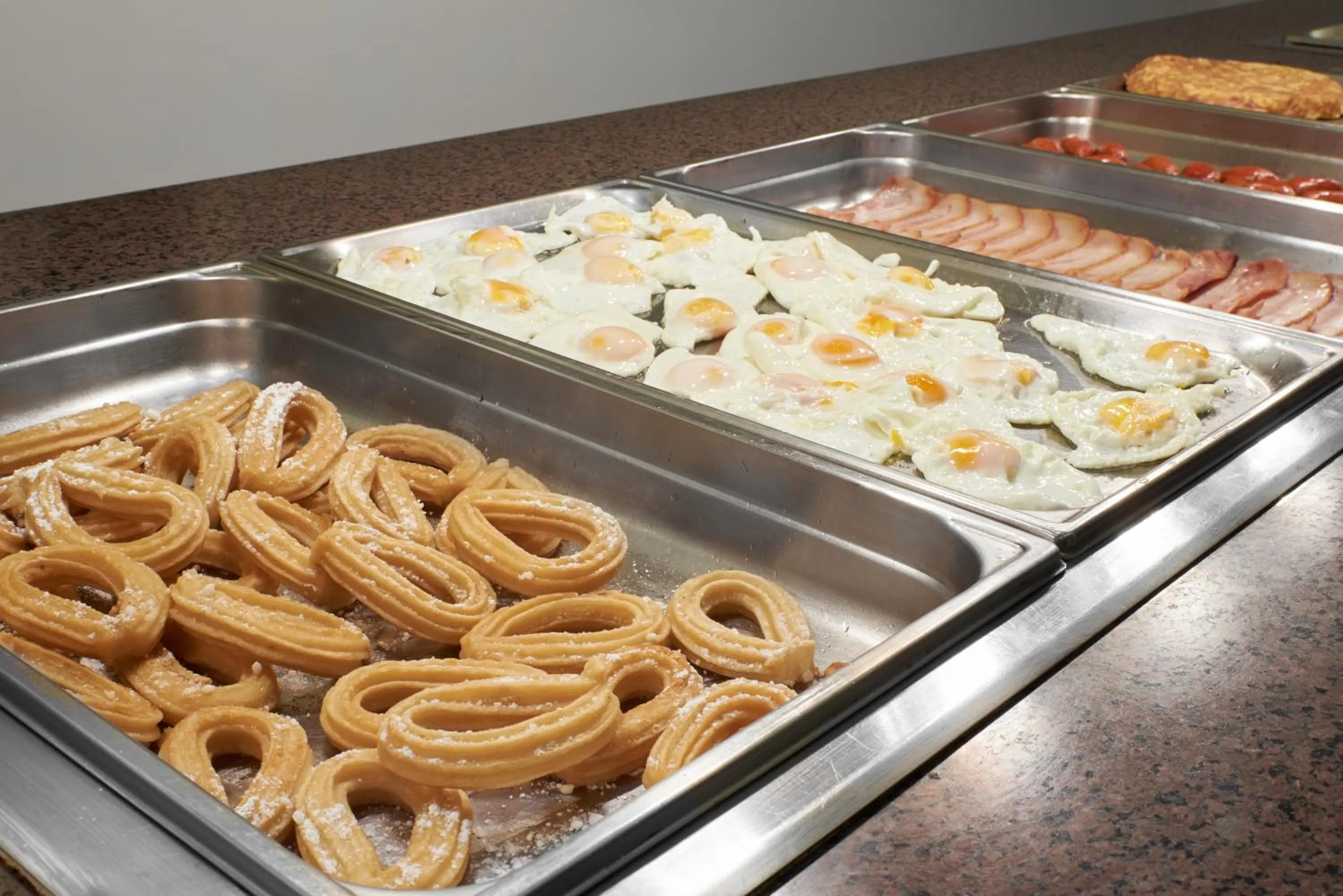 Buffet breakfast in Hotel Caribe