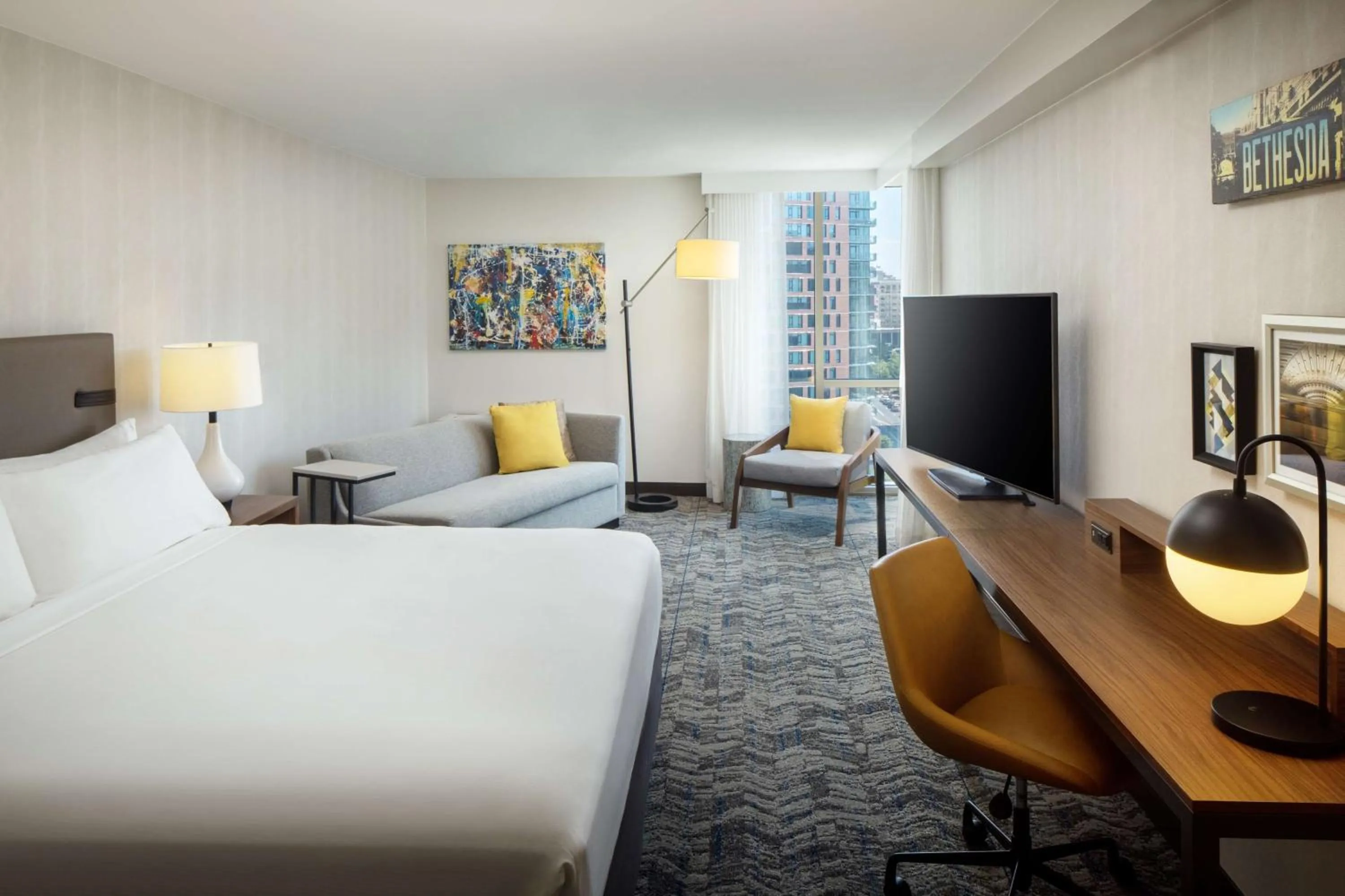 Bed in The Bethesdan Hotel, Tapestry Collection by Hilton