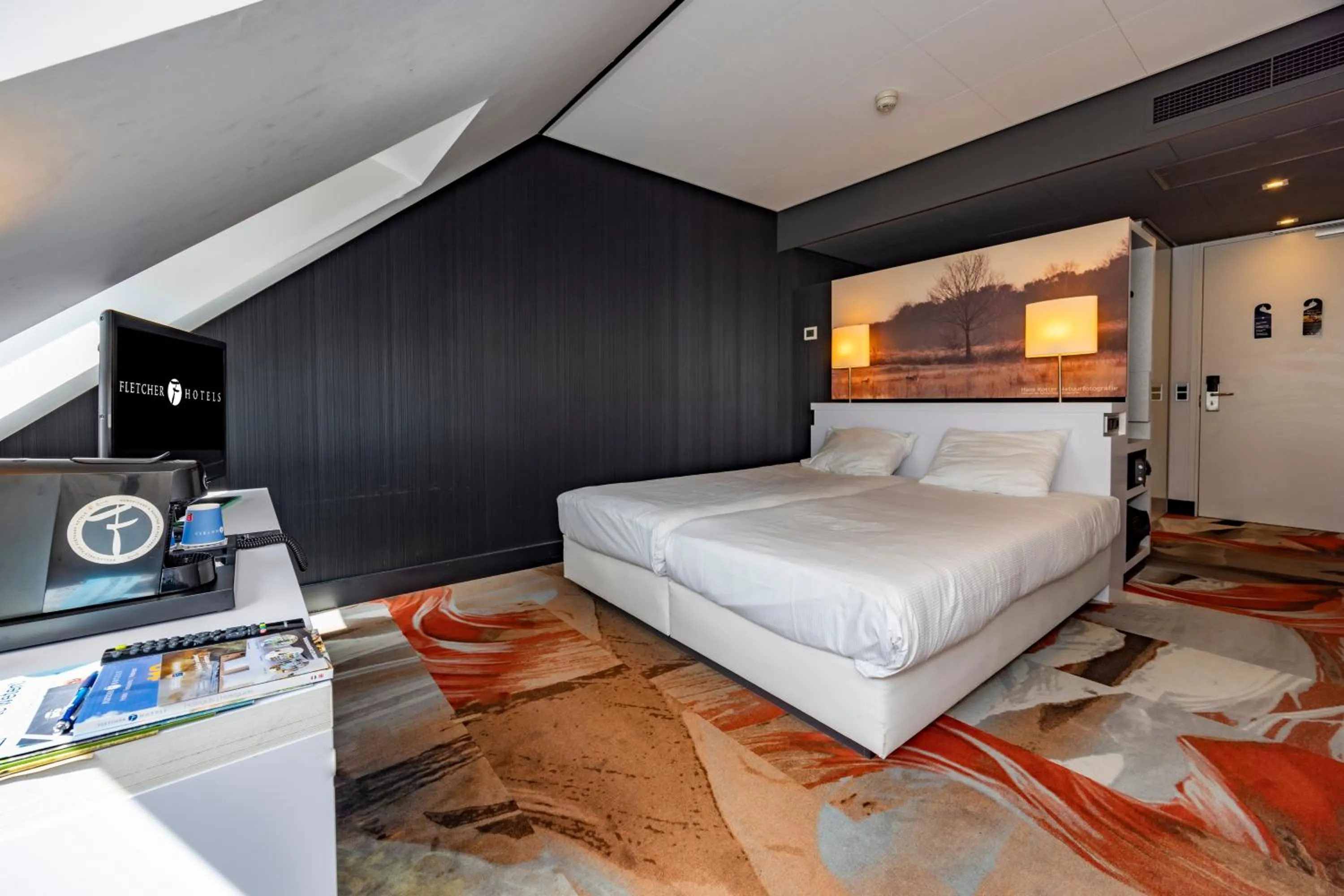 Bedroom, Bed in Fletcher Hotel-Restaurant Teugel Uden-Veghel