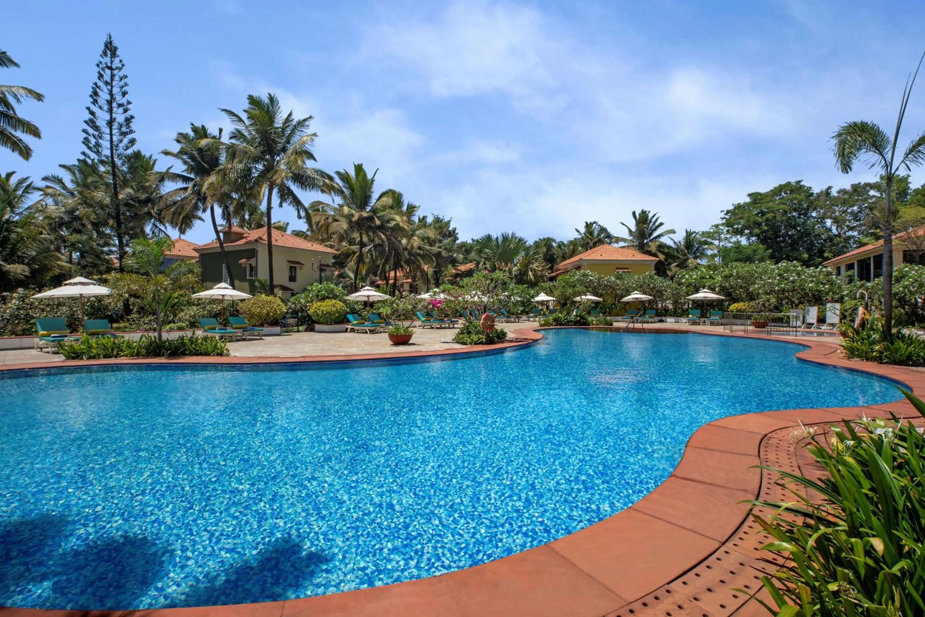 Pool view in Radisson Blu Resort, Goa