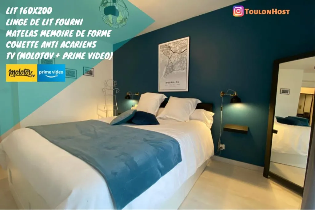 ToulonHost - Le Litardi - Superbe T2 - 2 pas des plages - Clim - Fibre