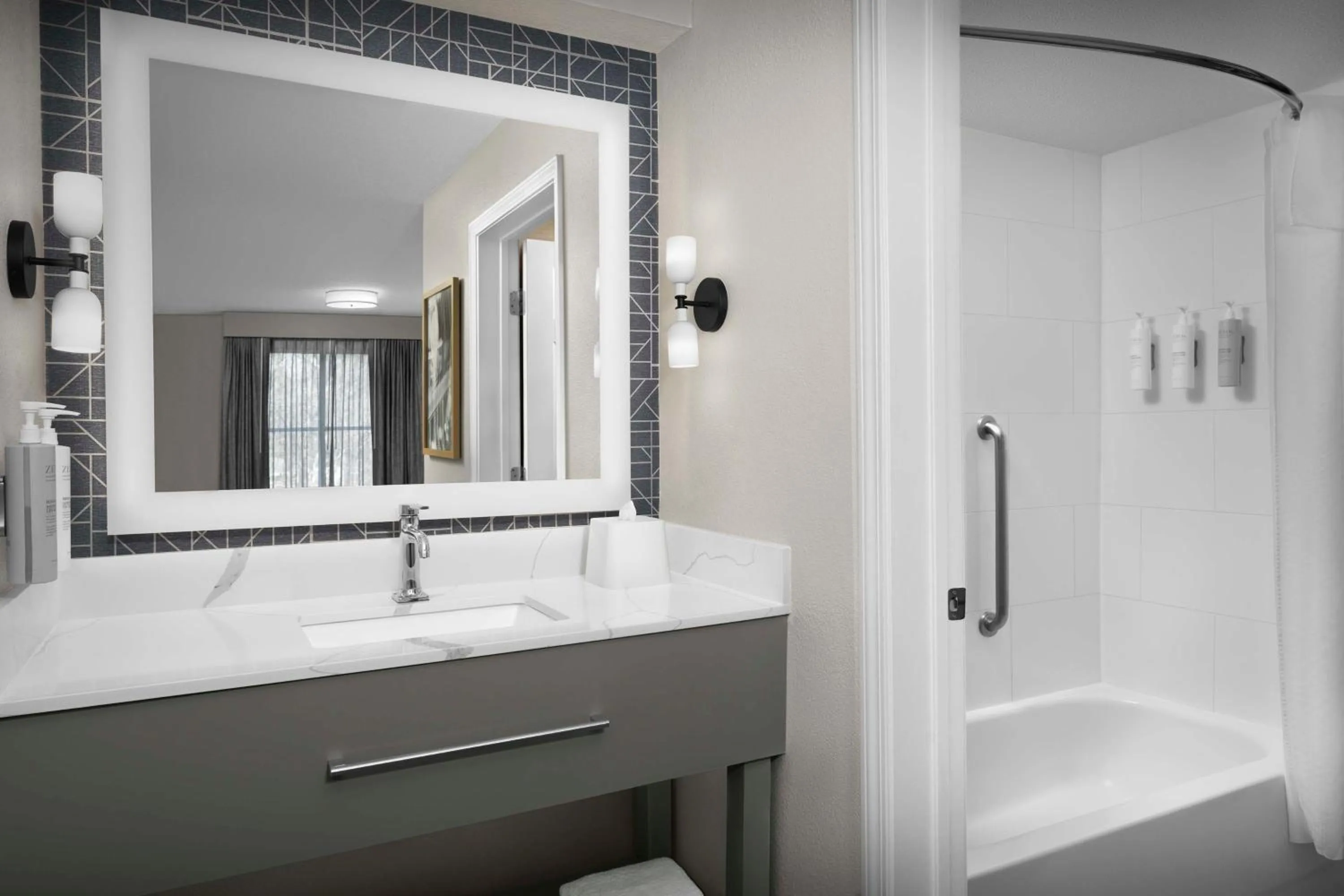 Shower in Homewood Suites Nashville Airport