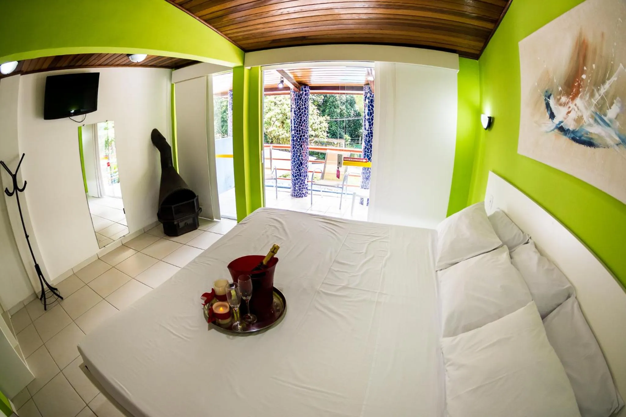 Bed in Pousada Suarez