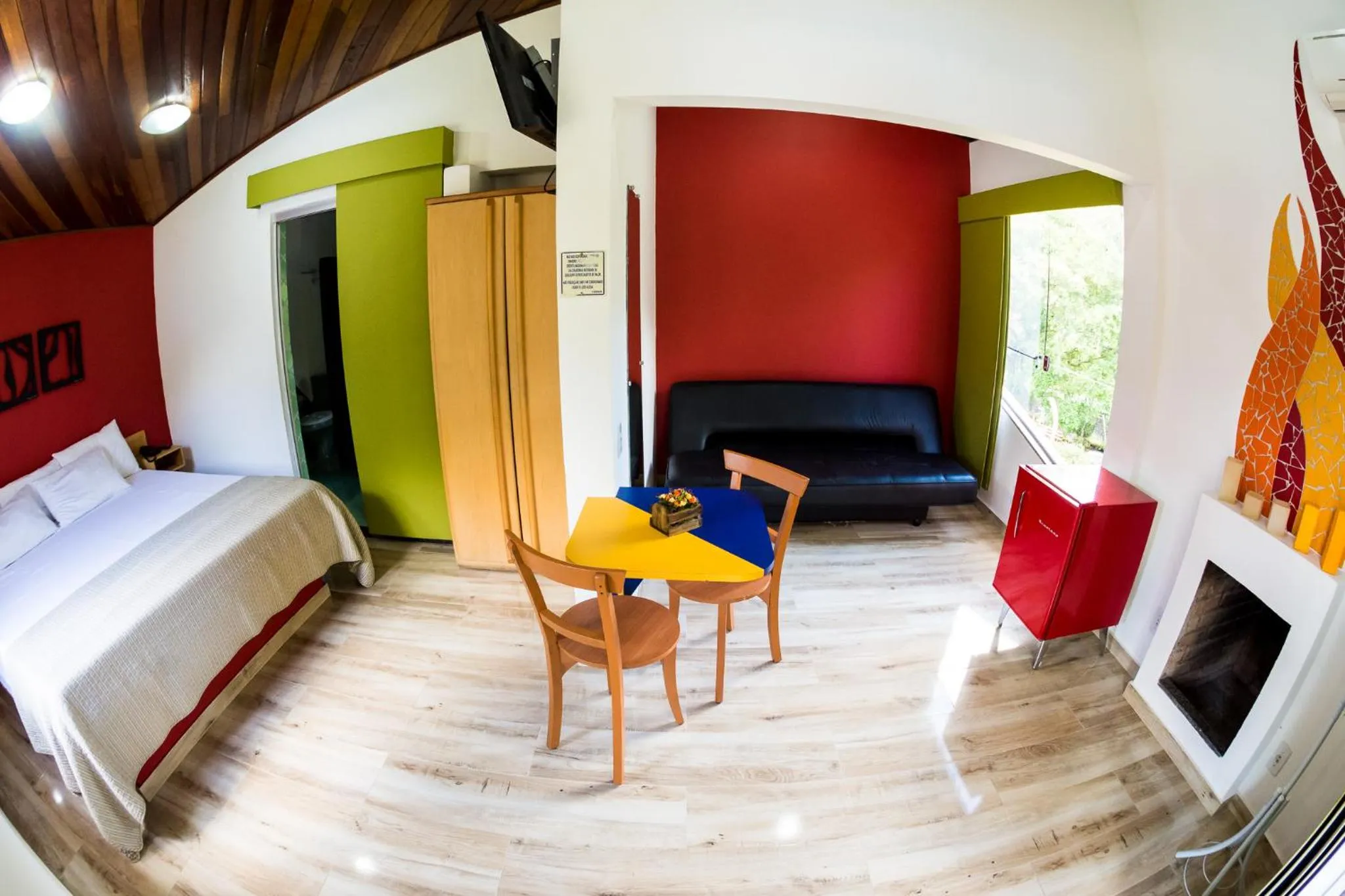 Bed in Pousada Suarez