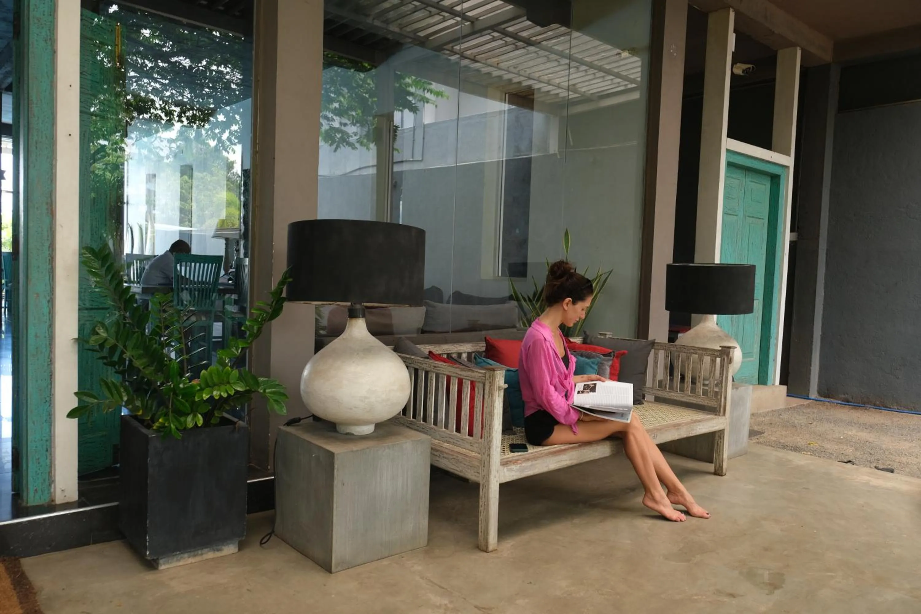 Seating area in BeachMirissa Hotel