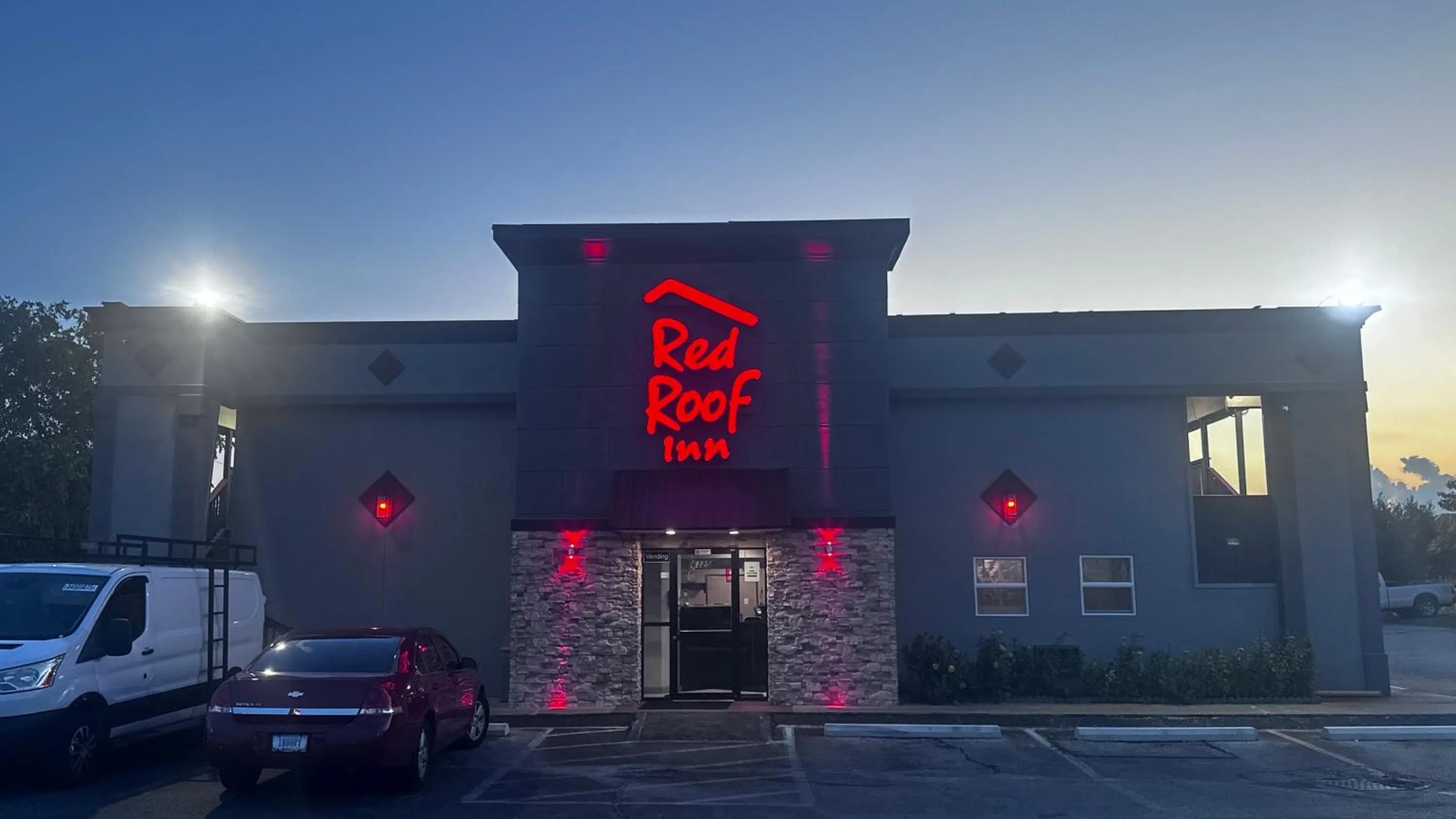 Property building in Red Roof Inn Anderson, IN