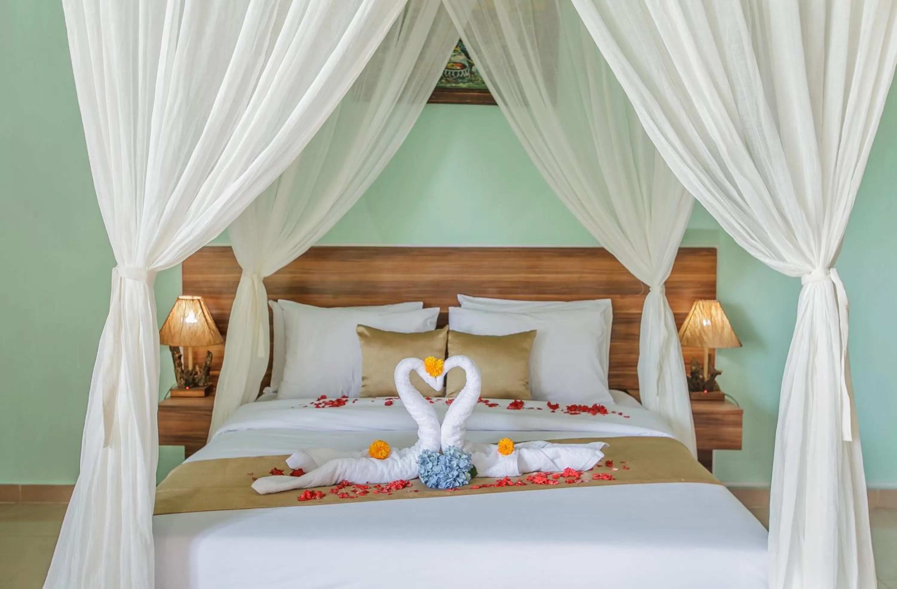 Decorative detail, Bed in Villa D'Carik Bali