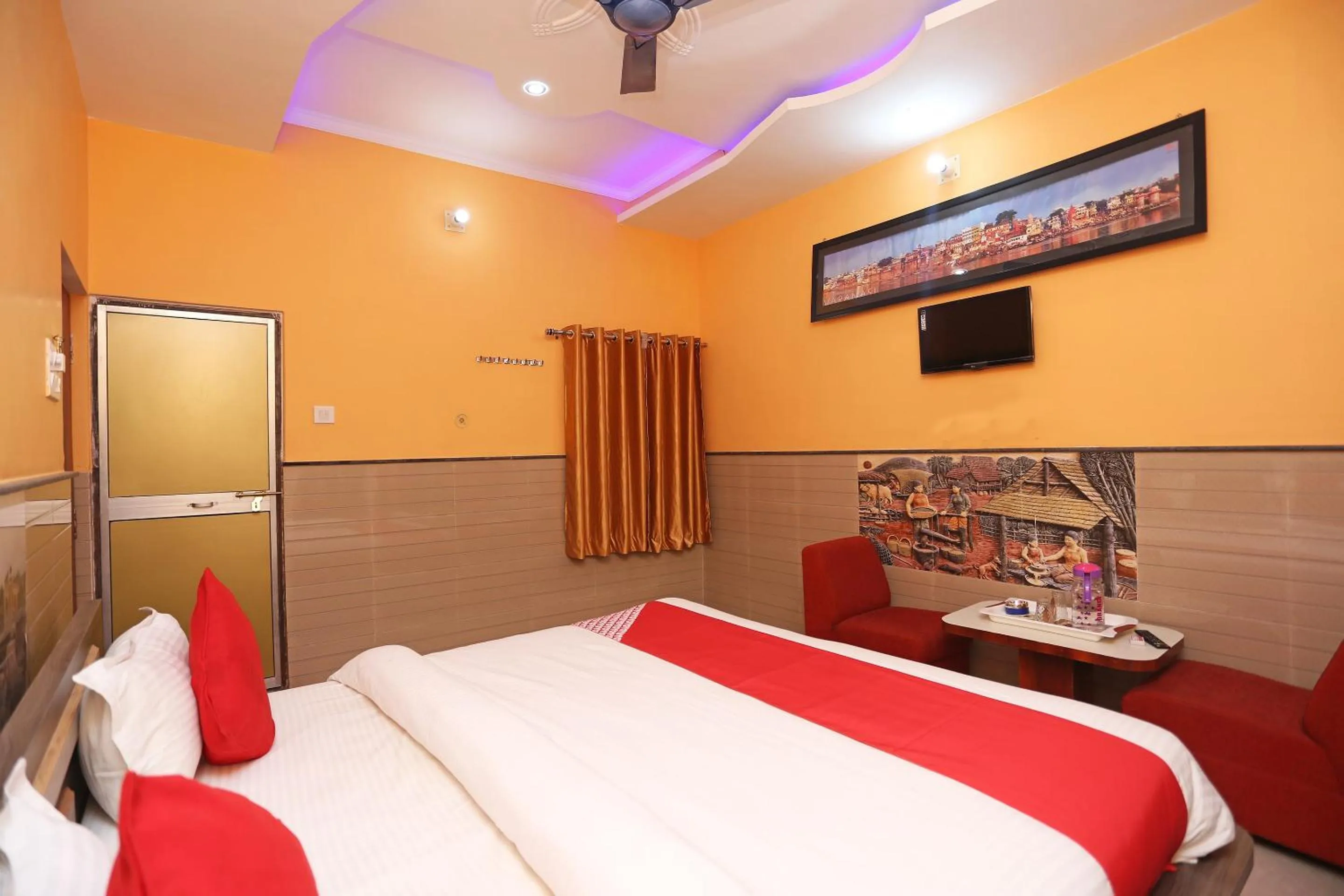 Bed in Hotel Bachchan Palace