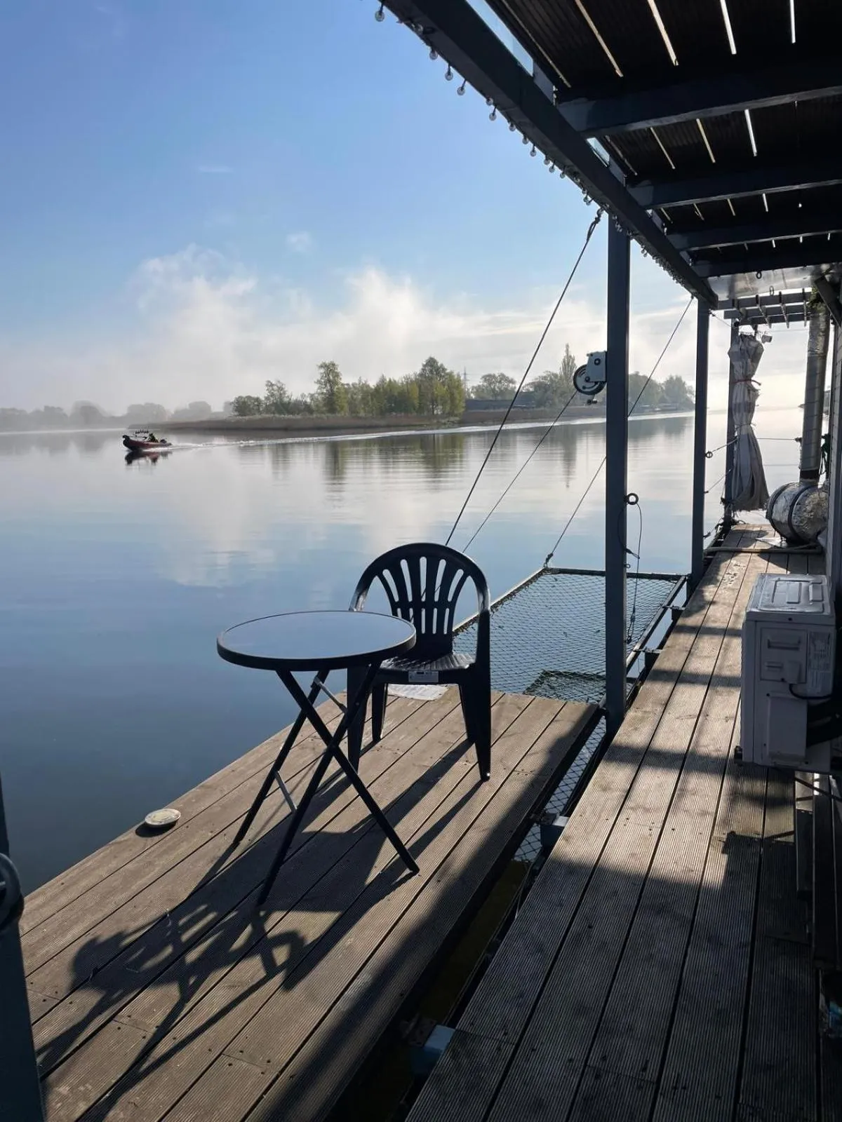 Houseboat on the water