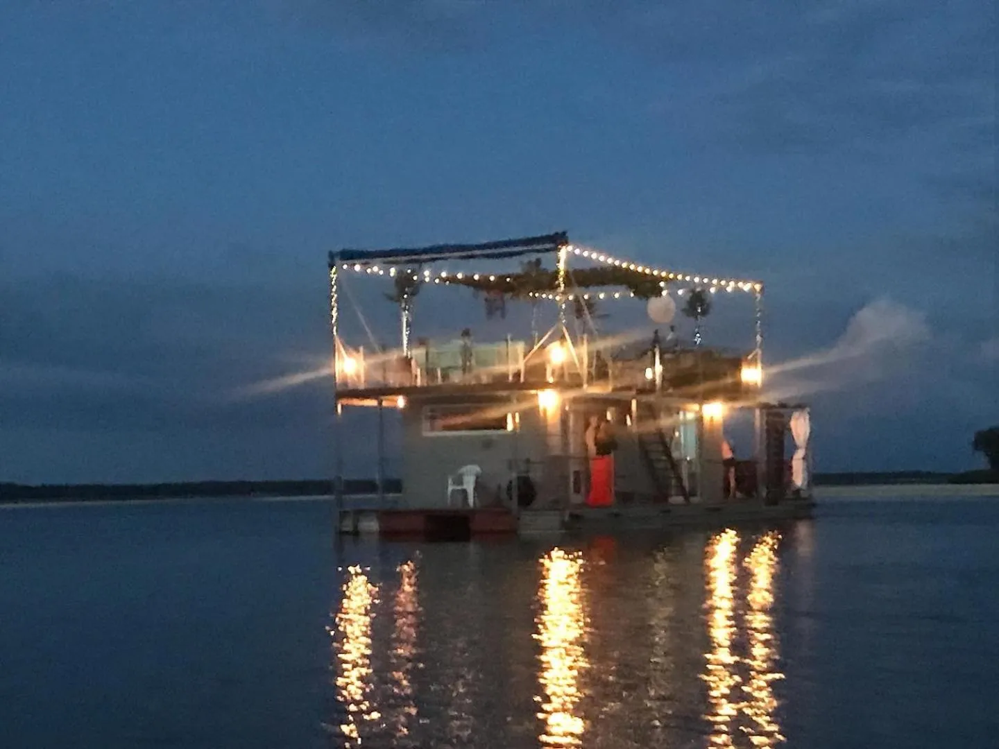 Houseboat on the water