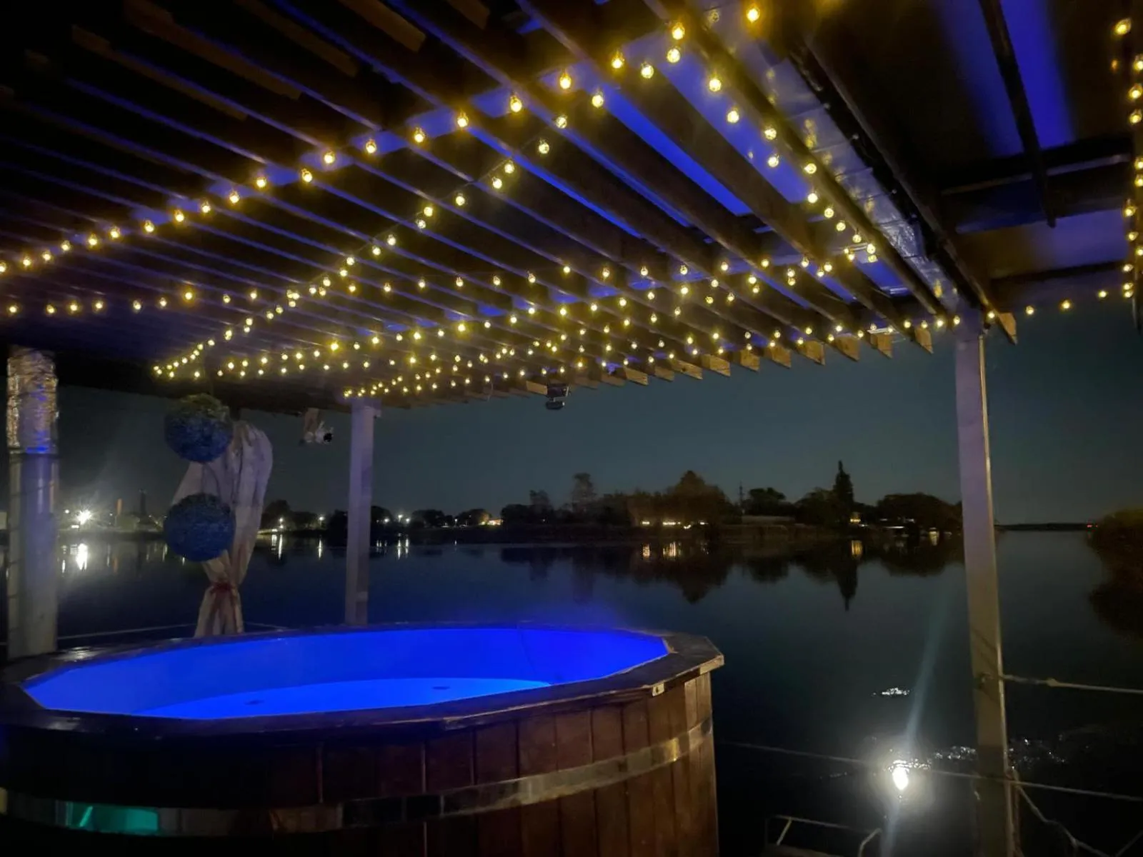 Houseboat on the water