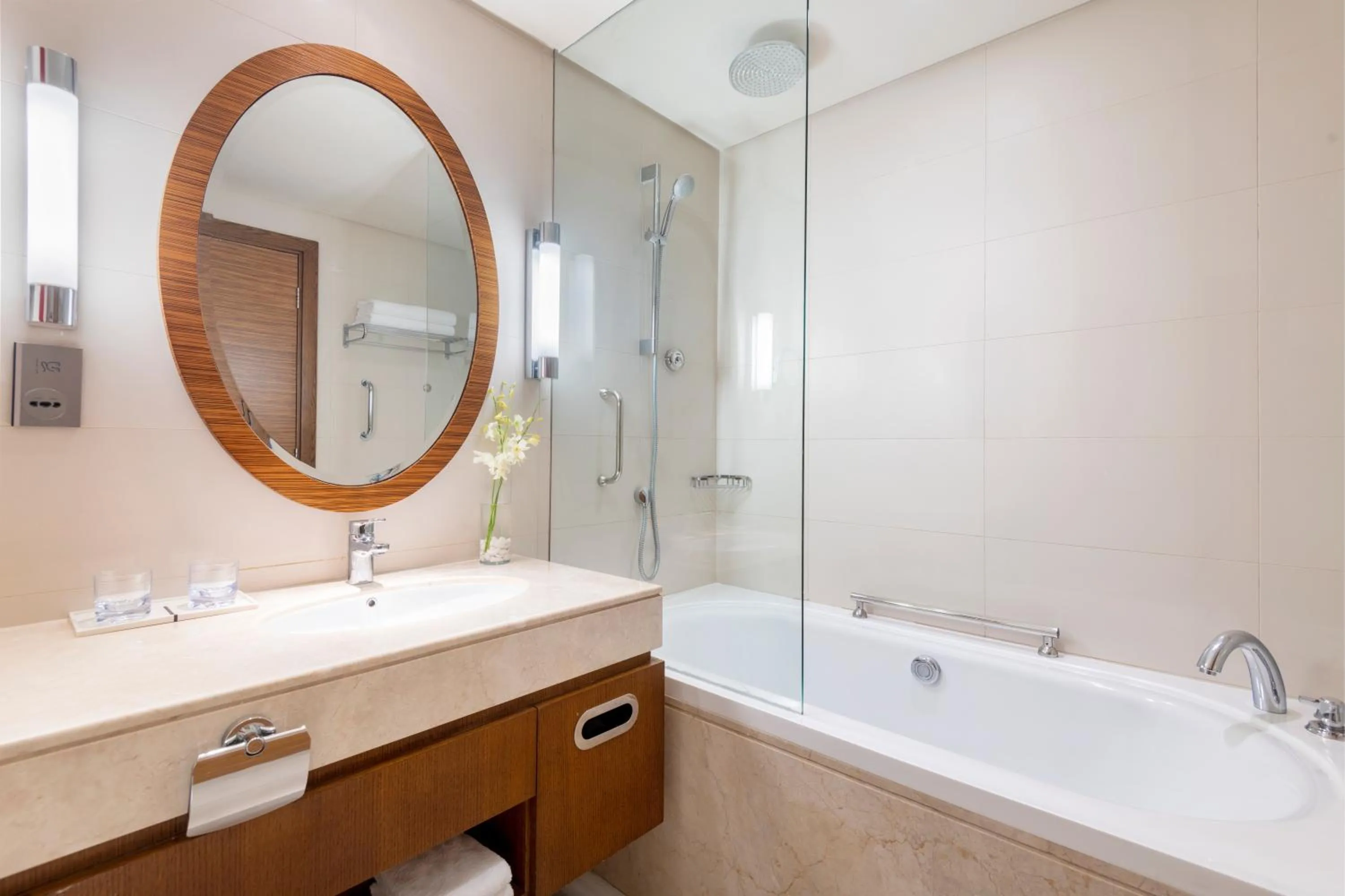 Shower in Crowne Plaza Doha - The Business Park by IHG