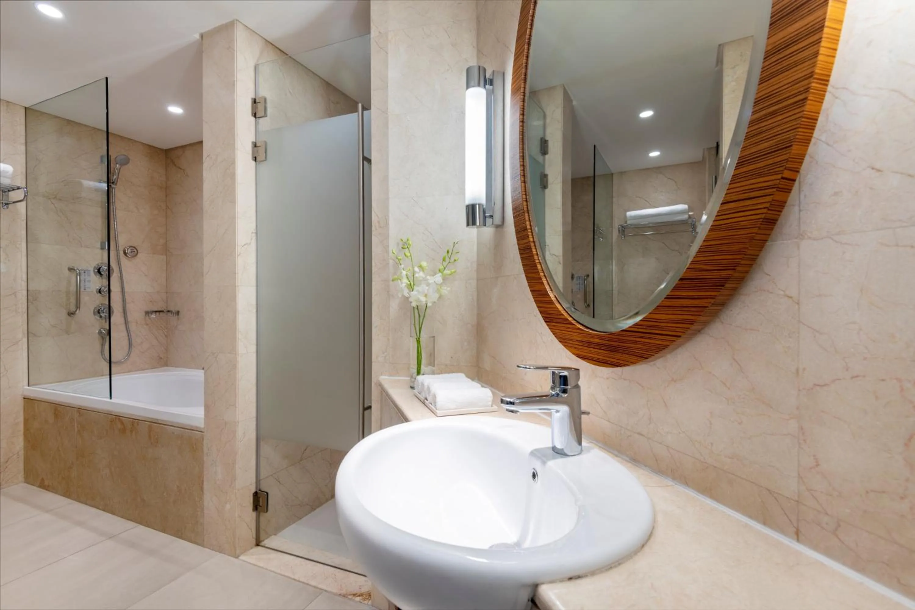 Bathroom in Crowne Plaza Doha - The Business Park by IHG