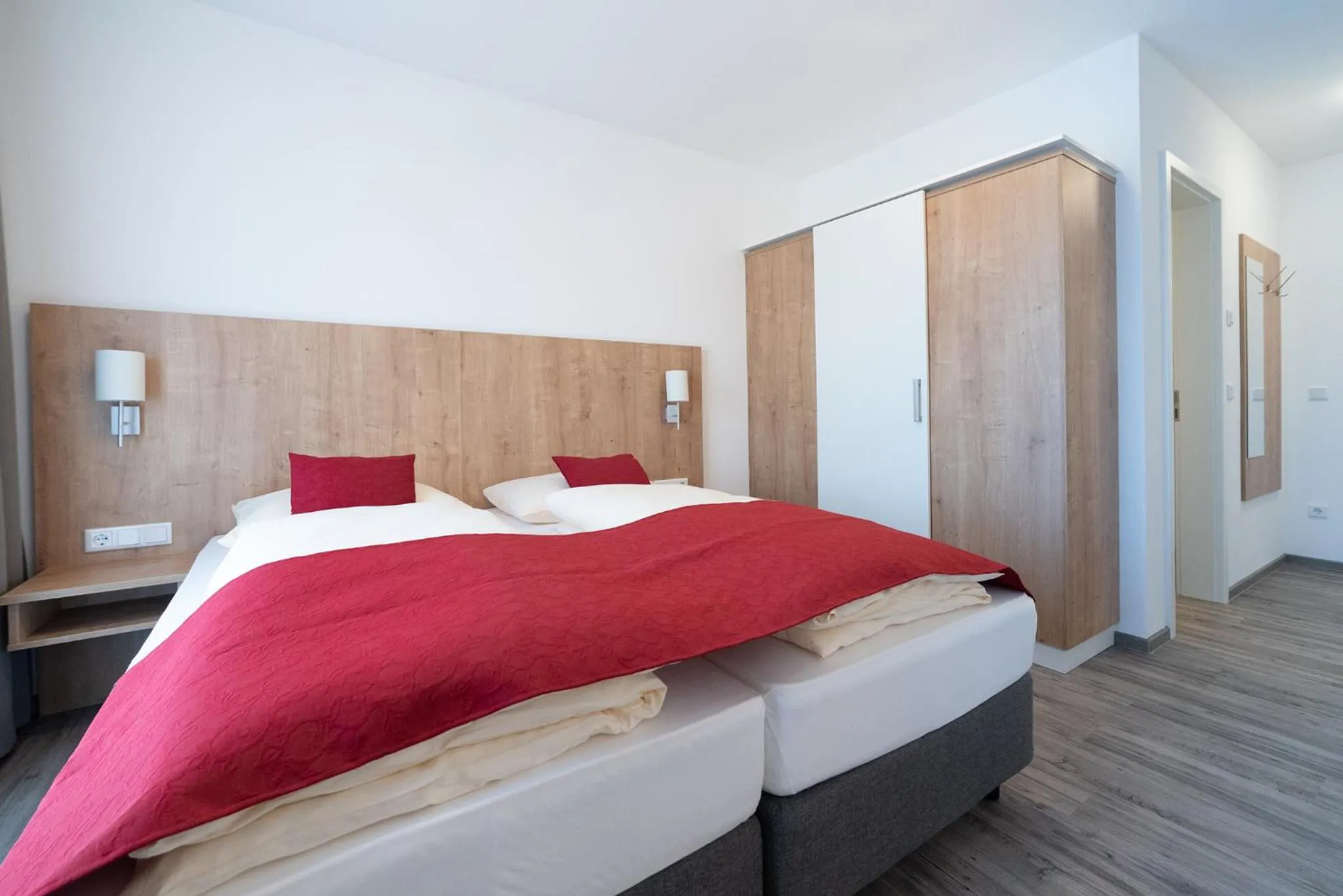 Photo of the whole room, Bed in Boardinghaus Bayerwaldpark