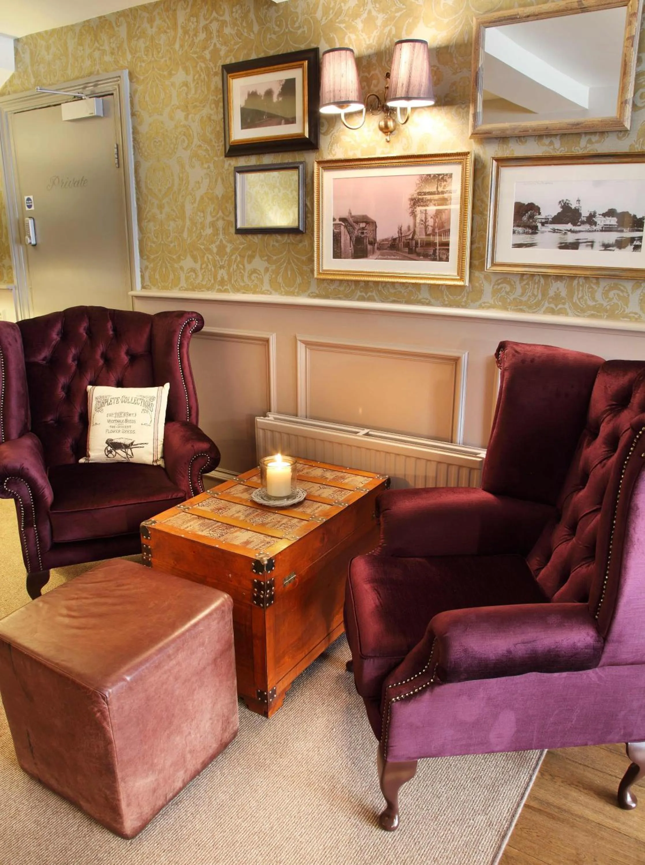 Seating area in Flower Pot Hotel