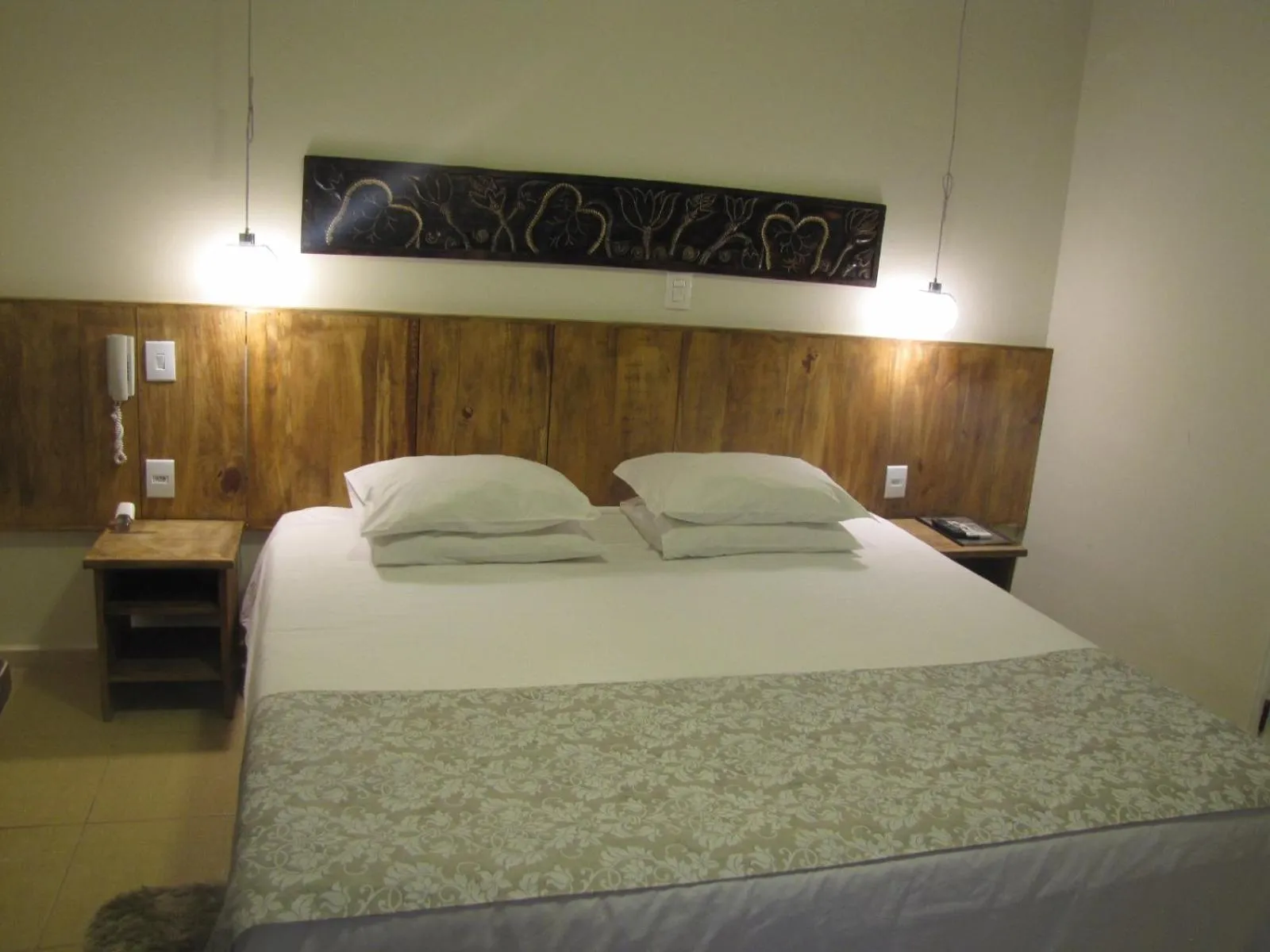 Bed in Hotel Pousada Shangri-la