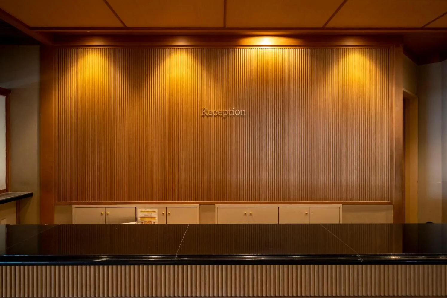 Lobby or reception in onsen hotel OMOTO