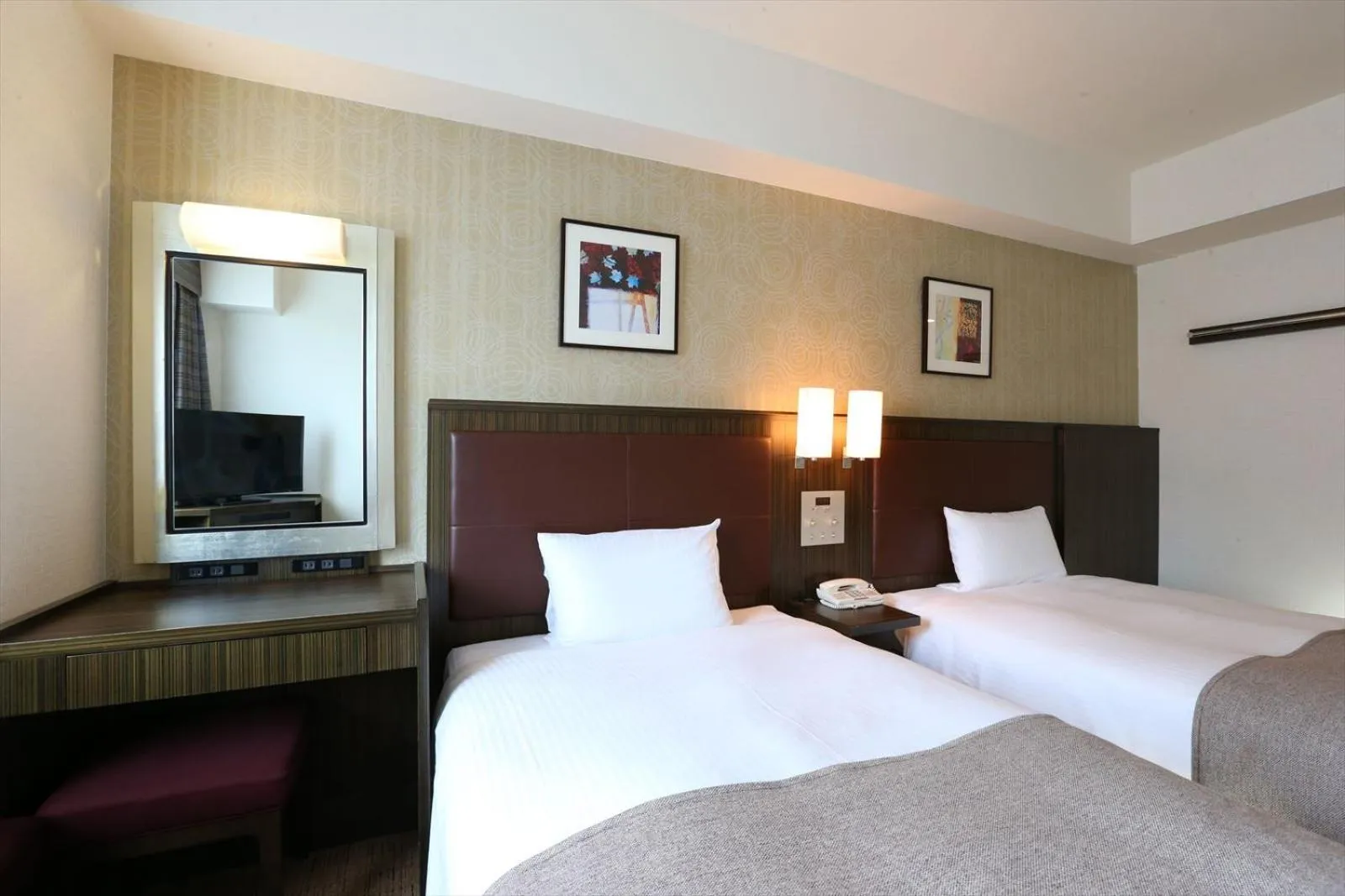 Bed in Hotel Hokke Club Niigata Nagaoka