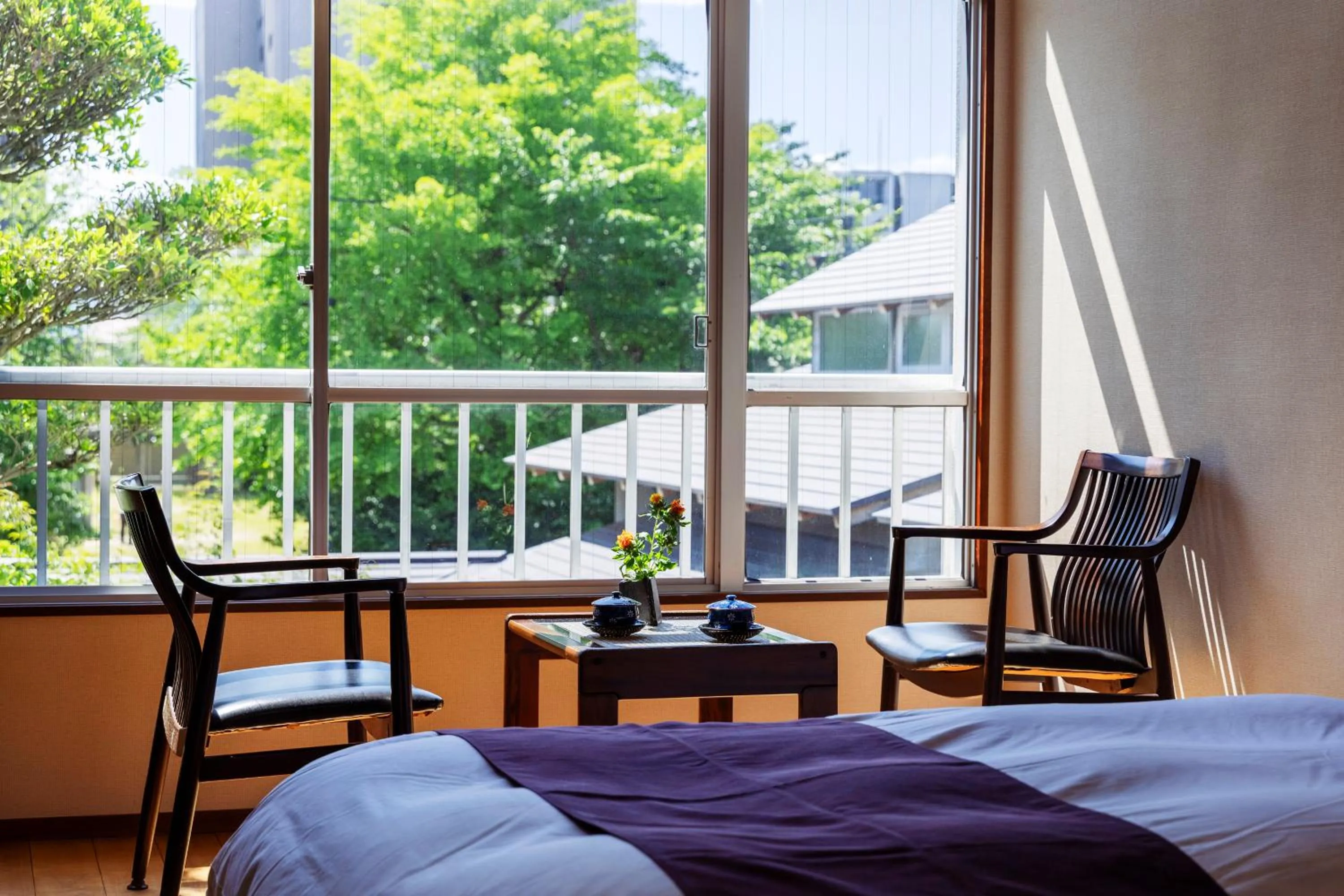 Garden, Bed in Ryokan Marumo