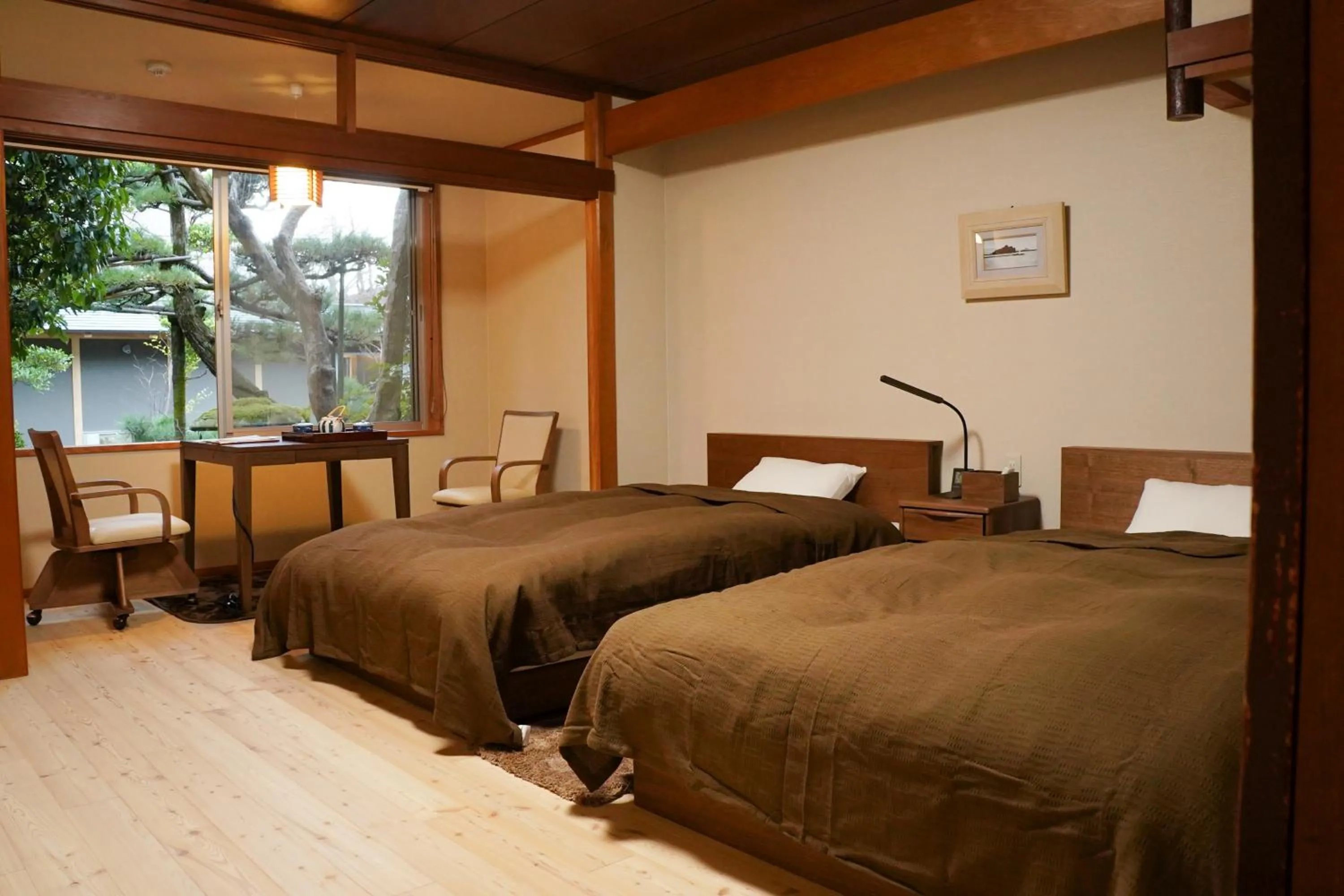 Bed in Ryokan Marumo