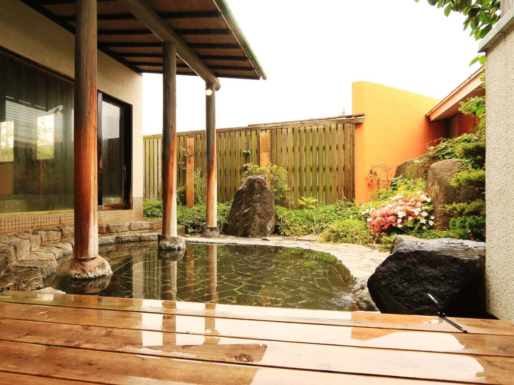 Open Air Bath in Ryokan Kamomeso