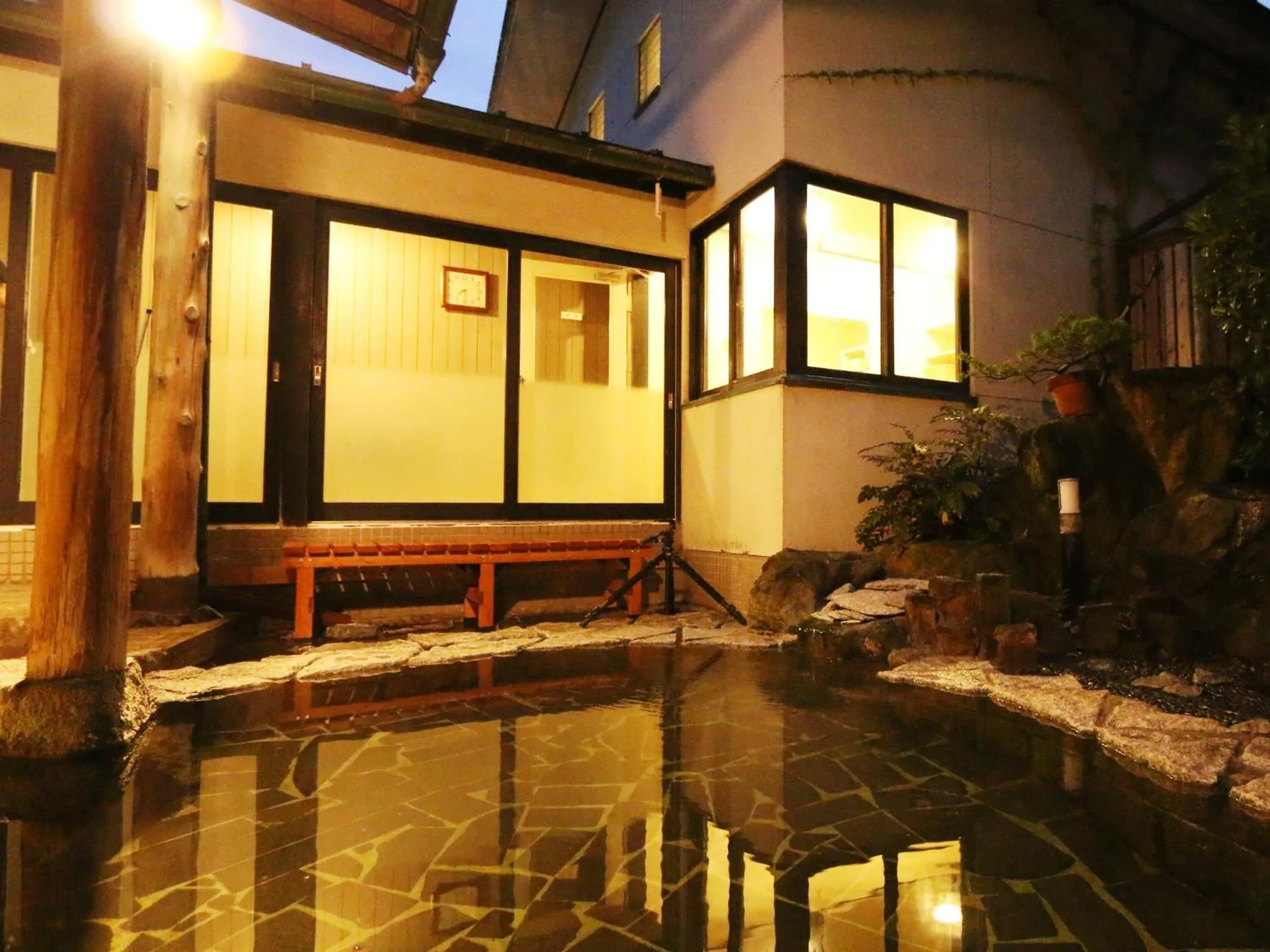 Open Air Bath in Ryokan Kamomeso