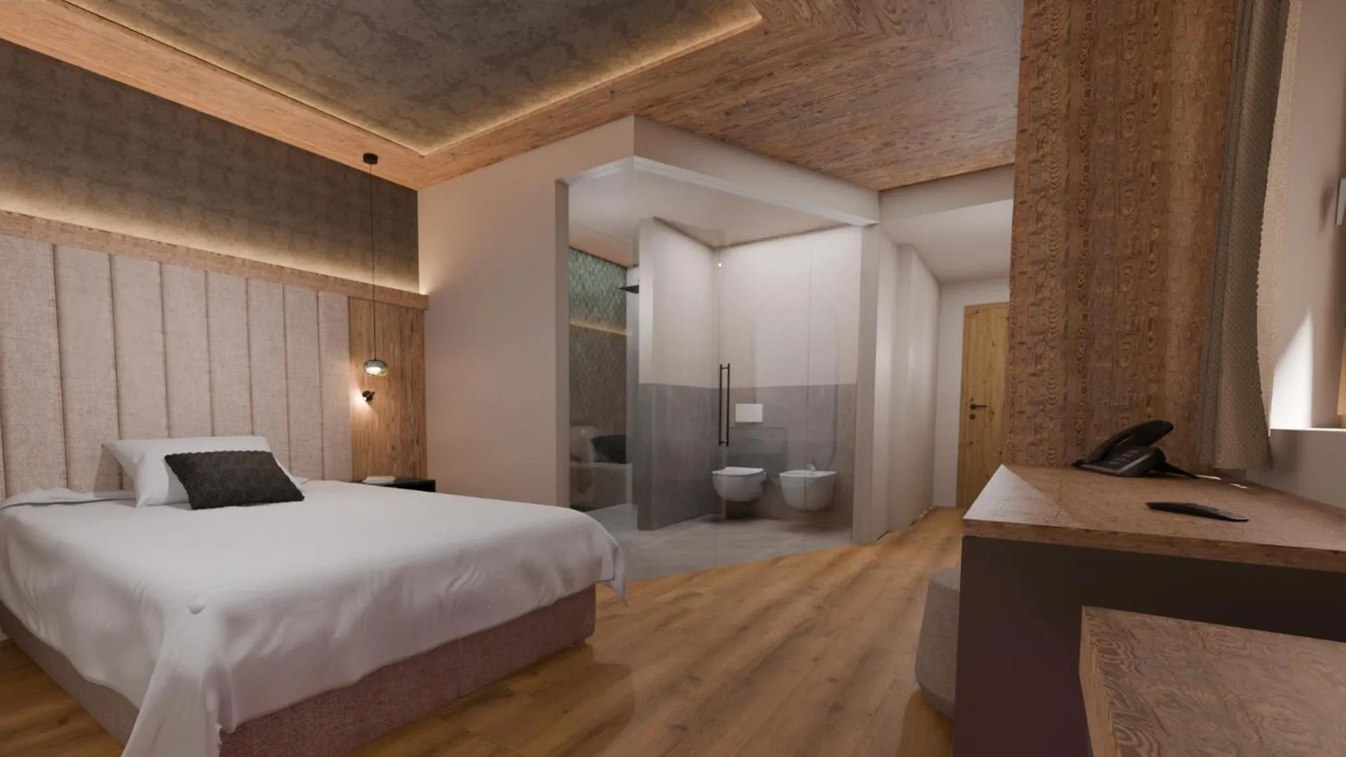 Bathroom, Bed in Hotel B&B Feldmessner