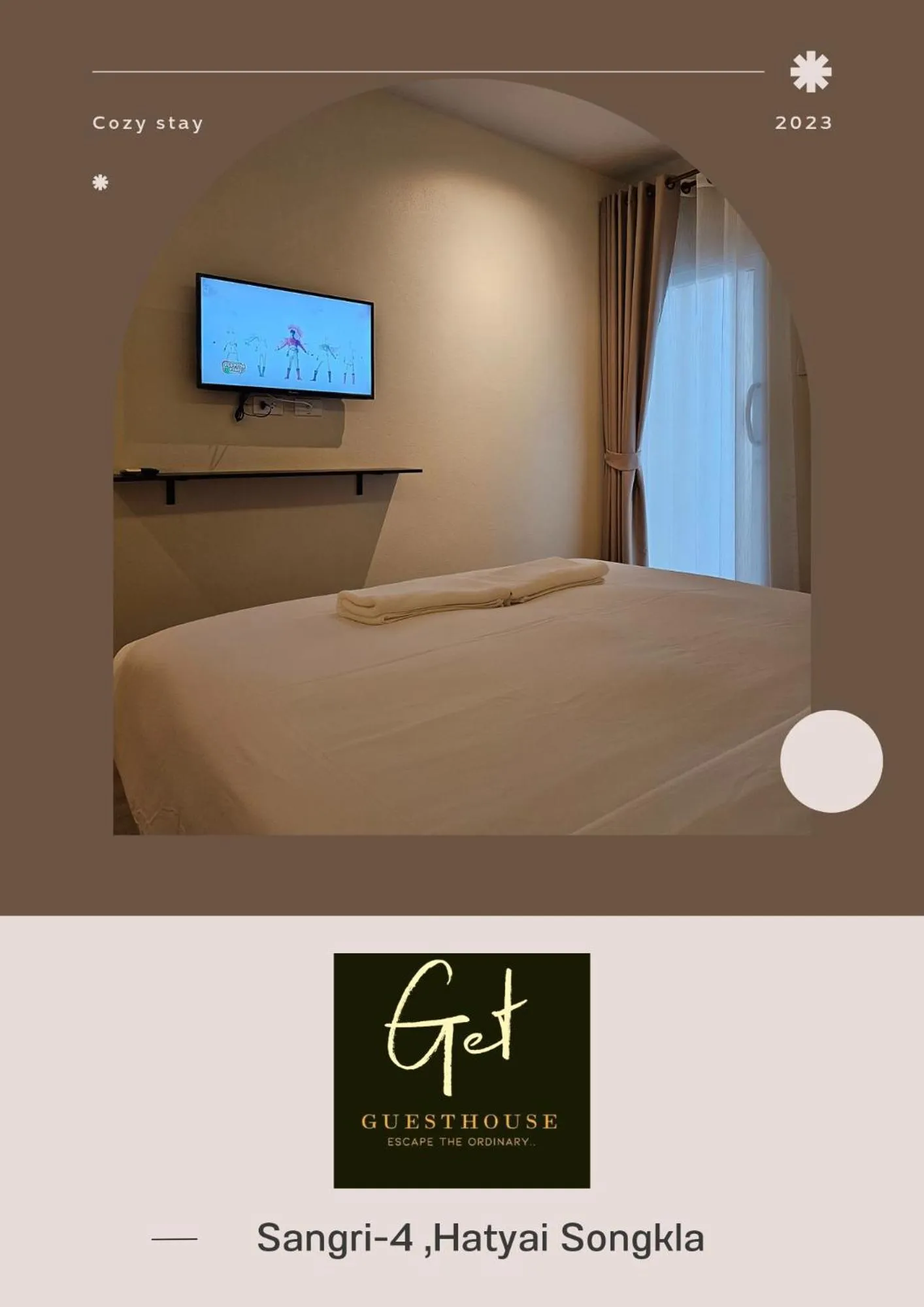 Bed in Get GuestHouse 2 ( Sangsri soi 4)
