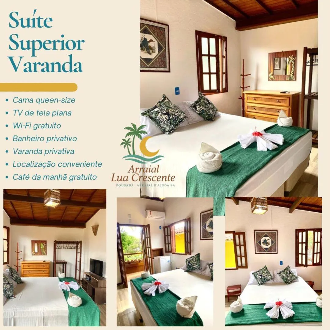 Bed in Pousada Arraial Lua Crescente