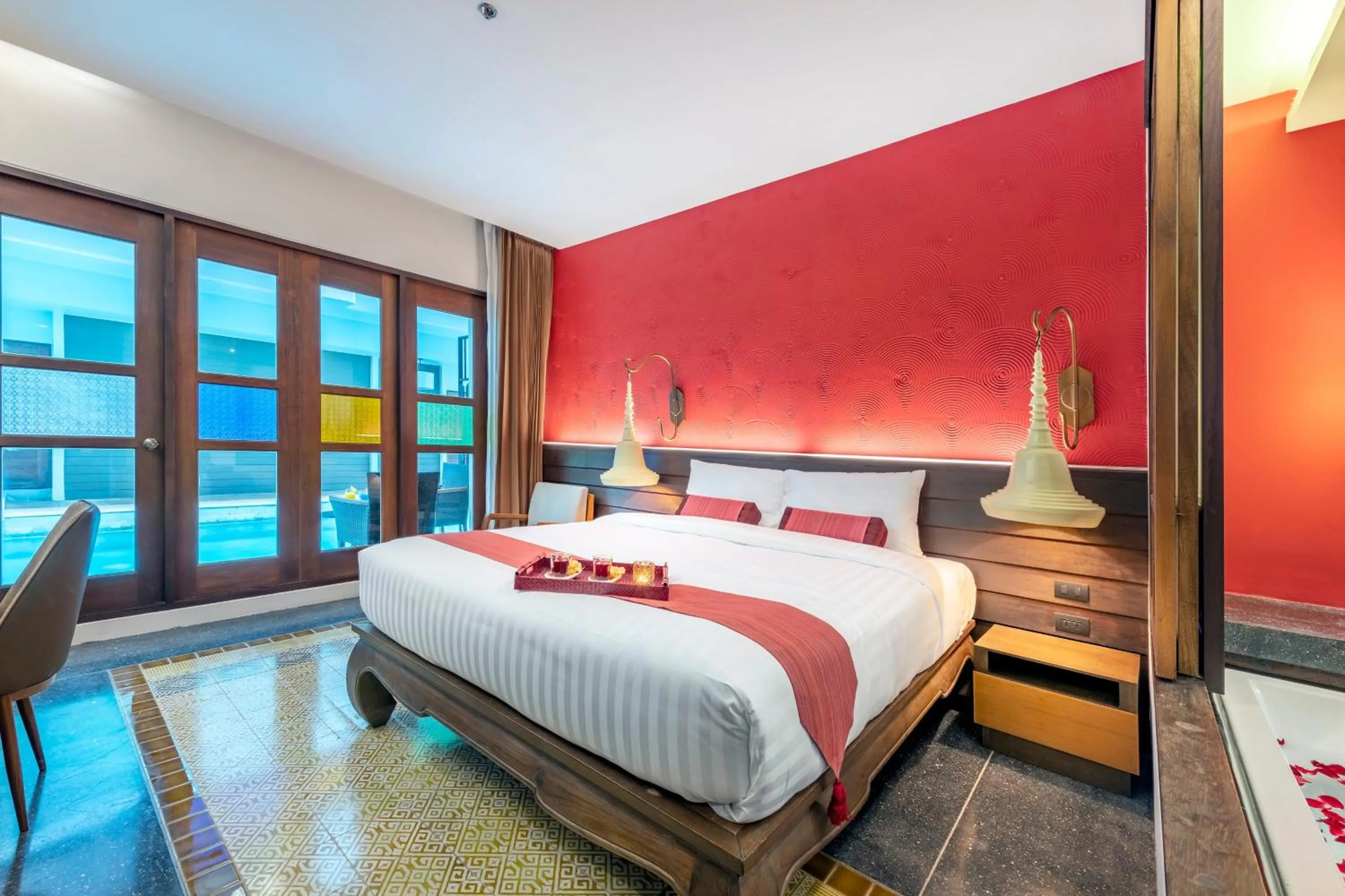 Bedroom, Bed in Monkham Village Hat Yai