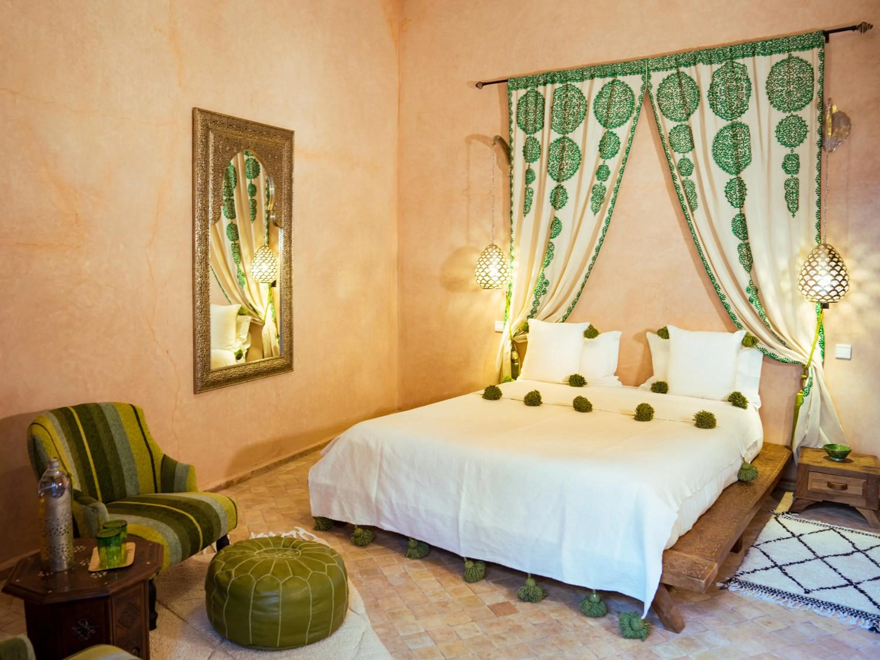 Bed in Riad Selouane