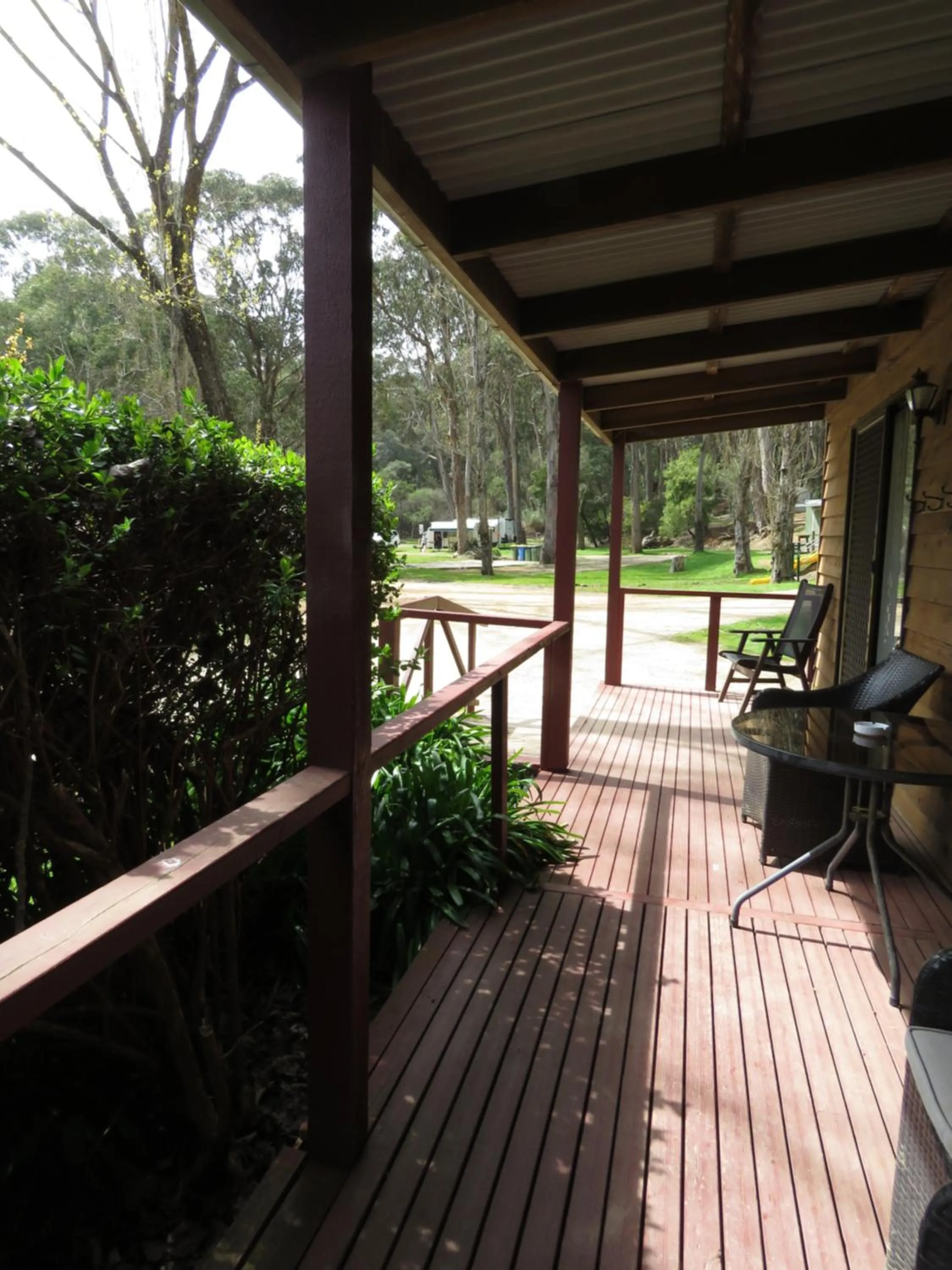 Patio in Beechworth Holiday Park