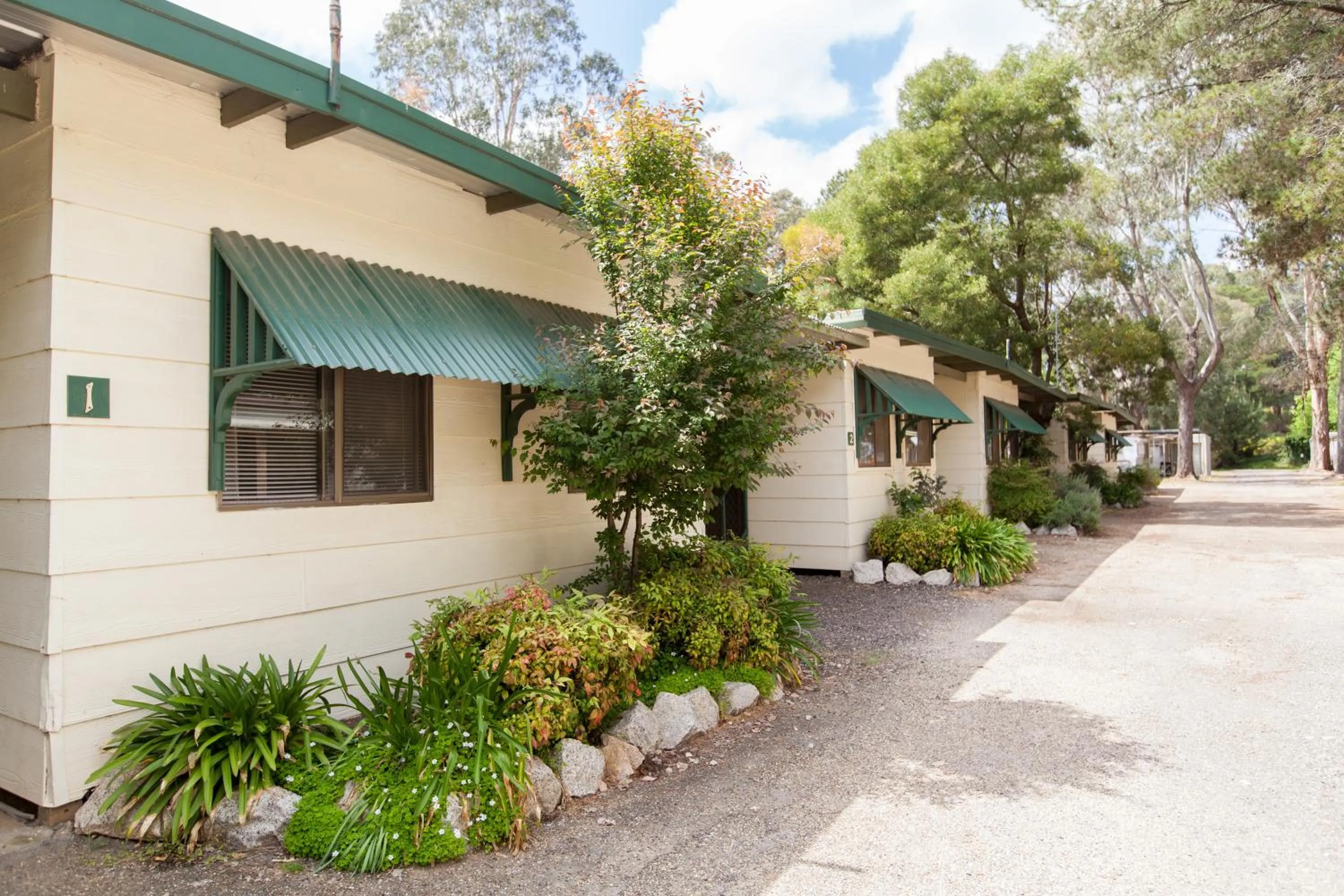 Facade/entrance in Beechworth Holiday Park