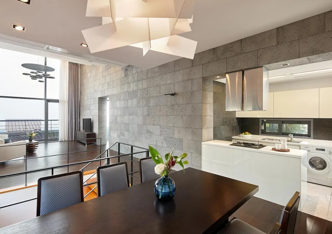 kitchen in Lotte Resort Jeju Artvillas