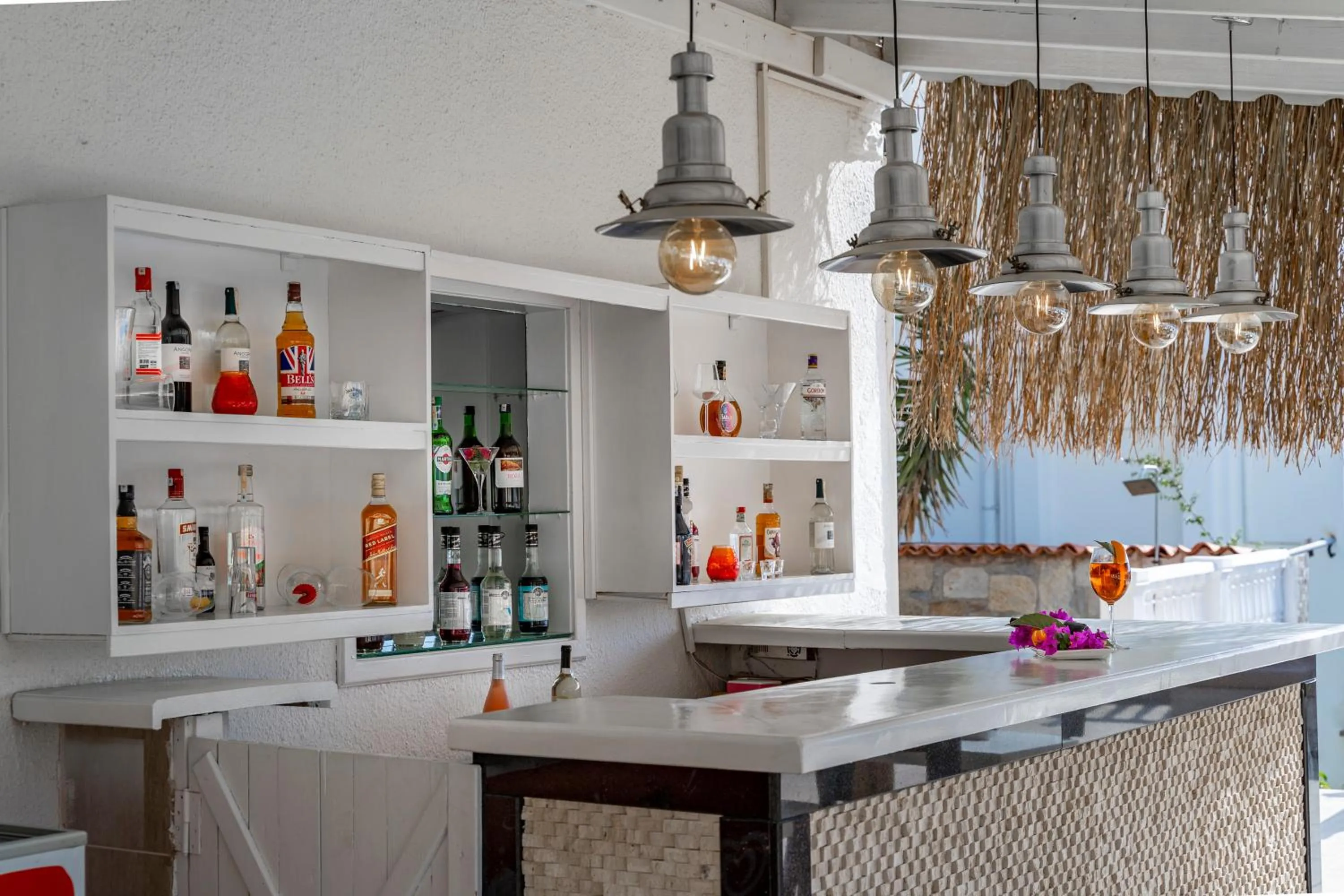 Lounge or bar, Kitchen/Kitchenette in Queen Boutique Hotel