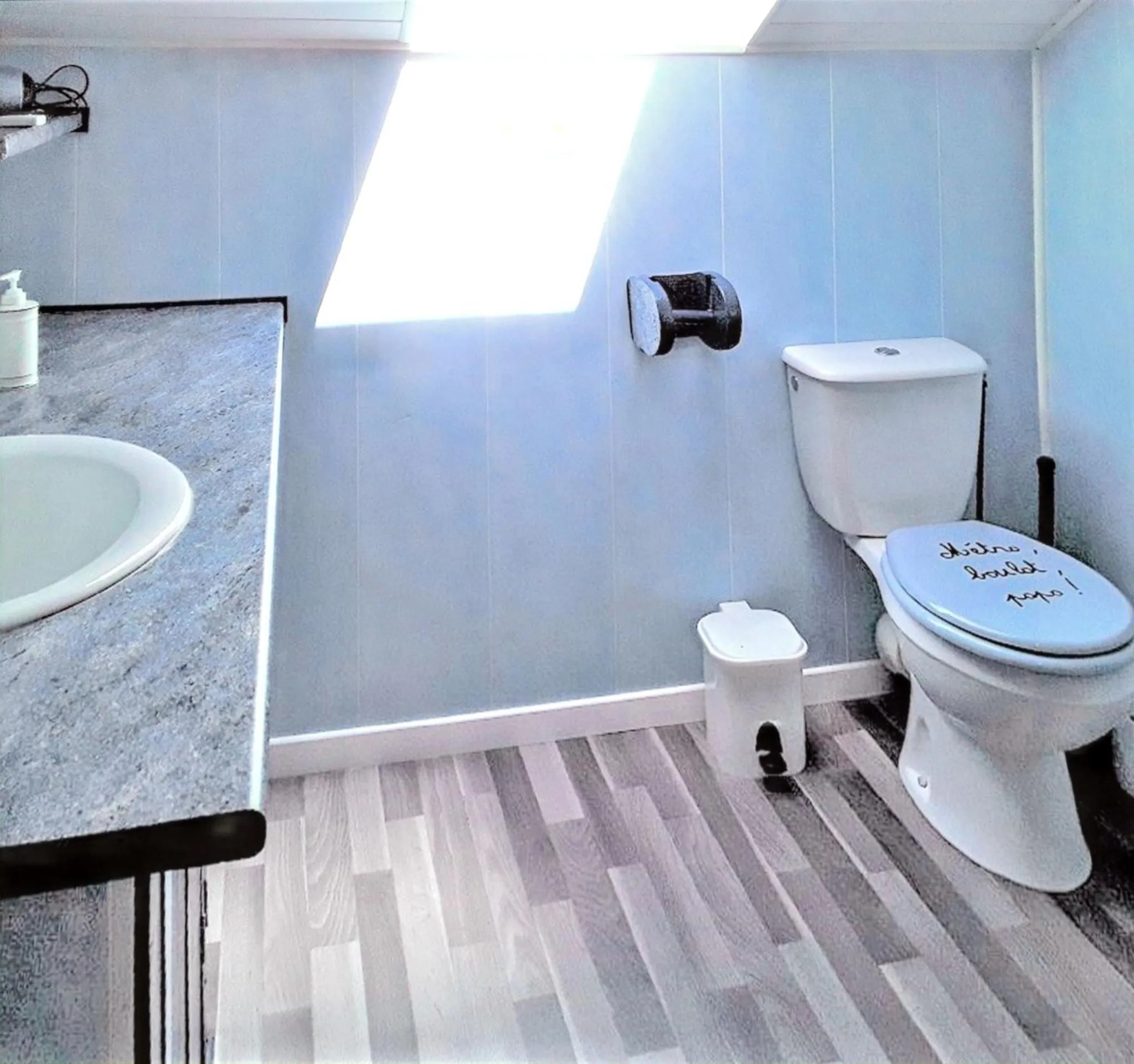 Toilet in Appartement accueillant à Selonnet de 80 m² avec piscine partagée