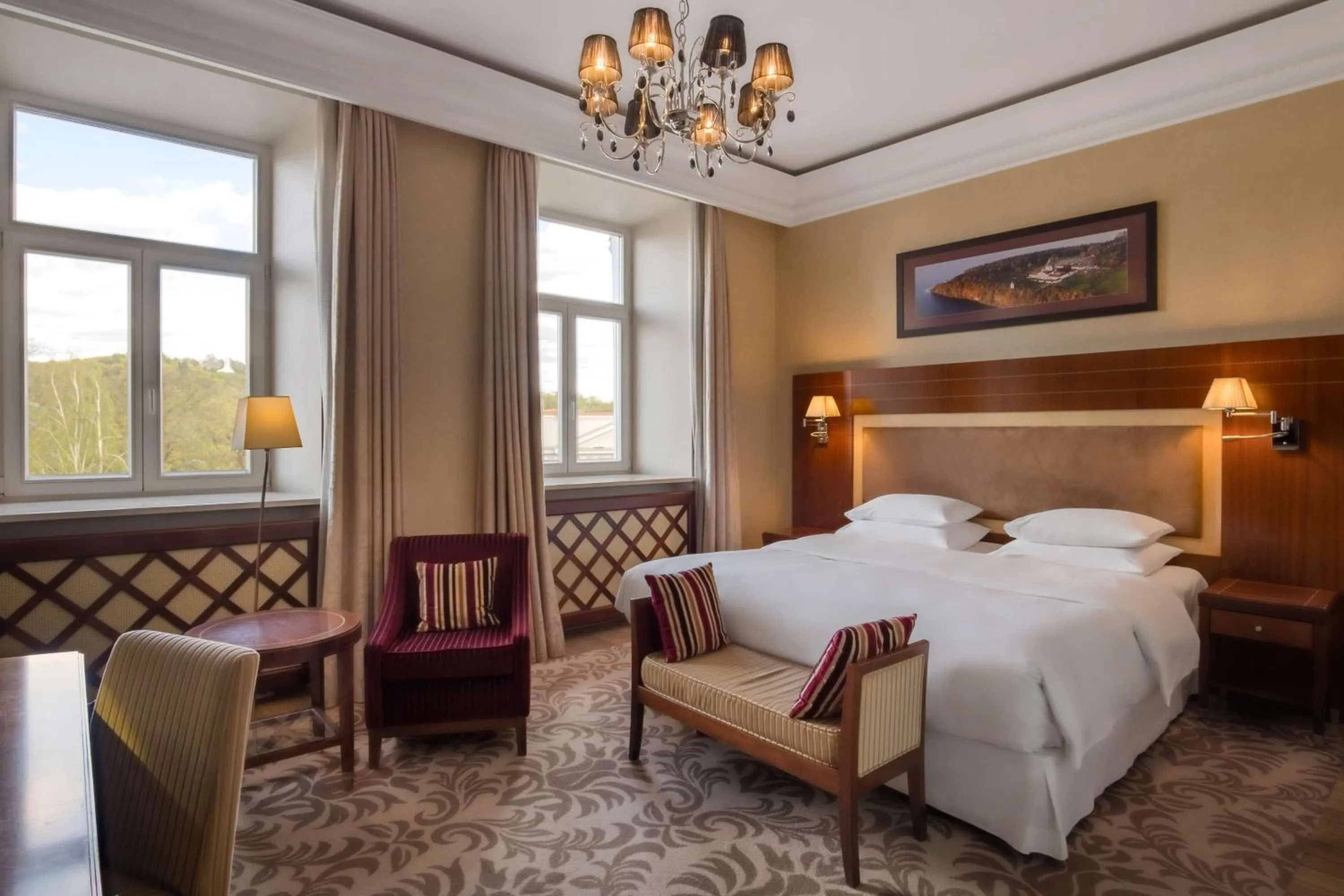 Bed in Grand Hotel Kempinski Vilnius