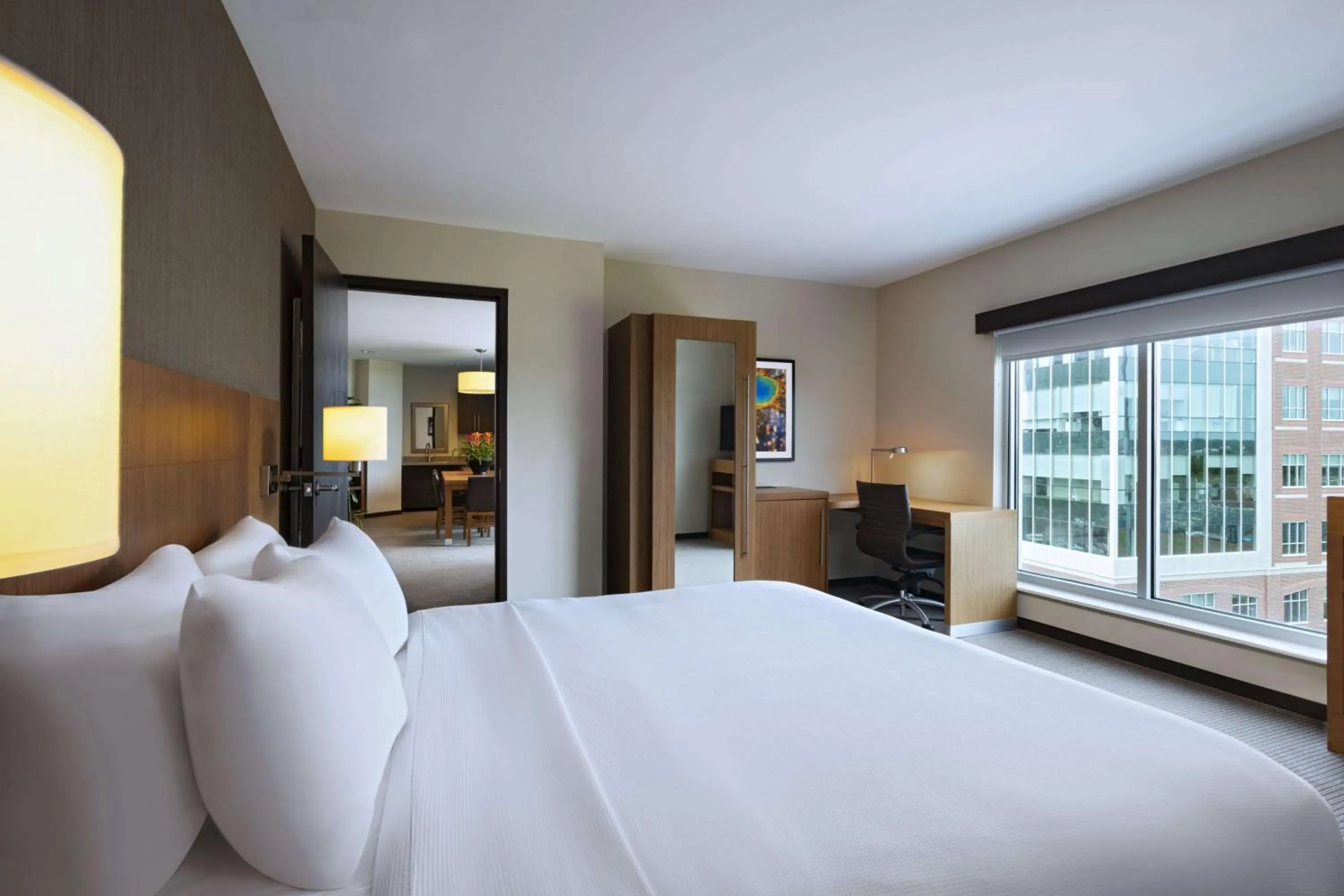 Photo of the whole room, Bed in Hyatt Place Greensboro Downtown