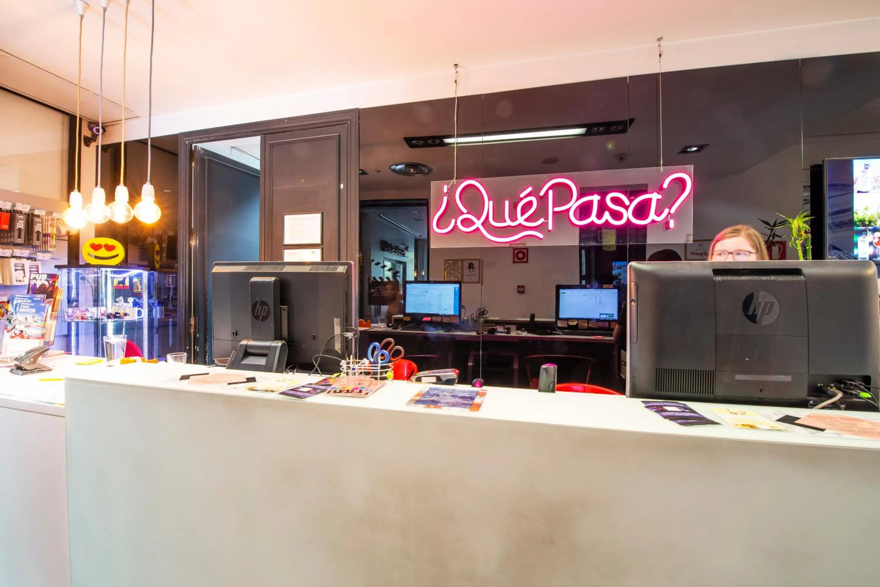 Lobby or reception in Safestay Madrid Central