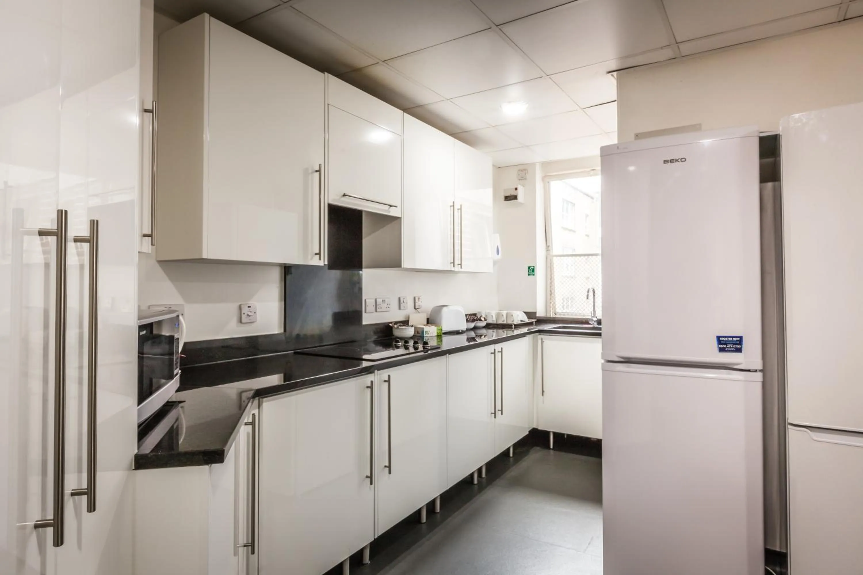 Communal kitchen in LSE Carr-Saunders Hall