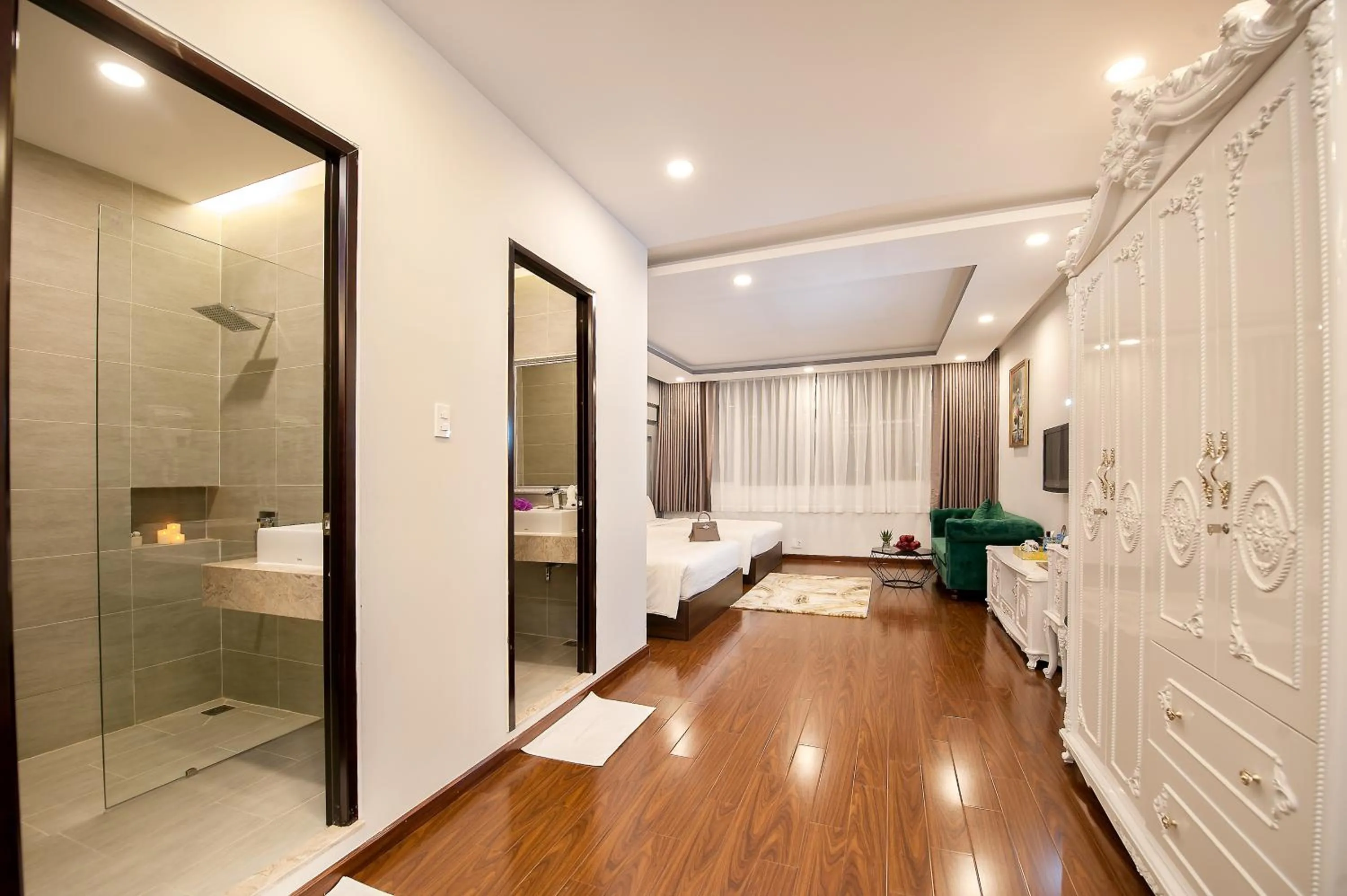 Bathroom, Bed in Adora Hotel