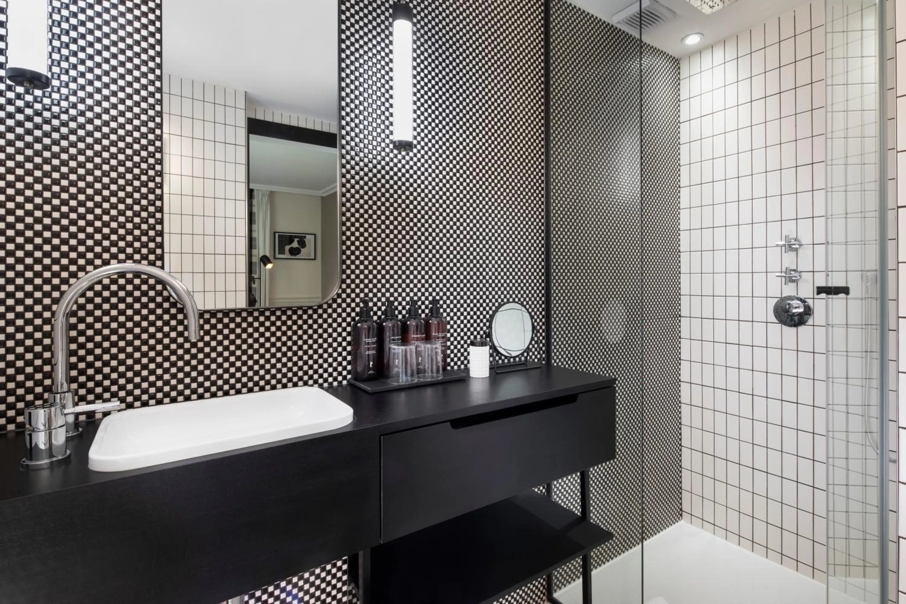 Shower, Bathroom in Hotel Flanelles Paris