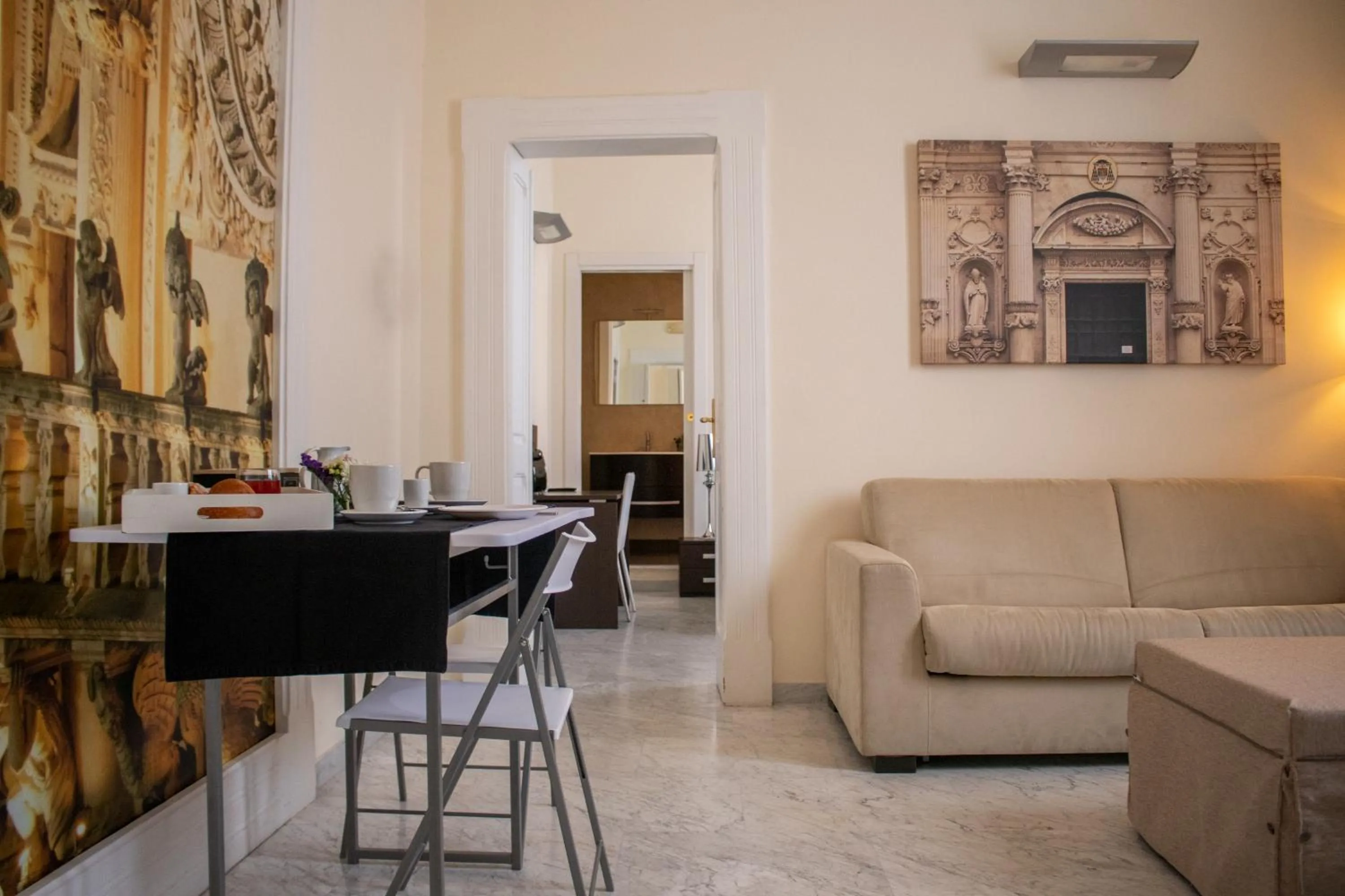 Seating area in Apollo Suites