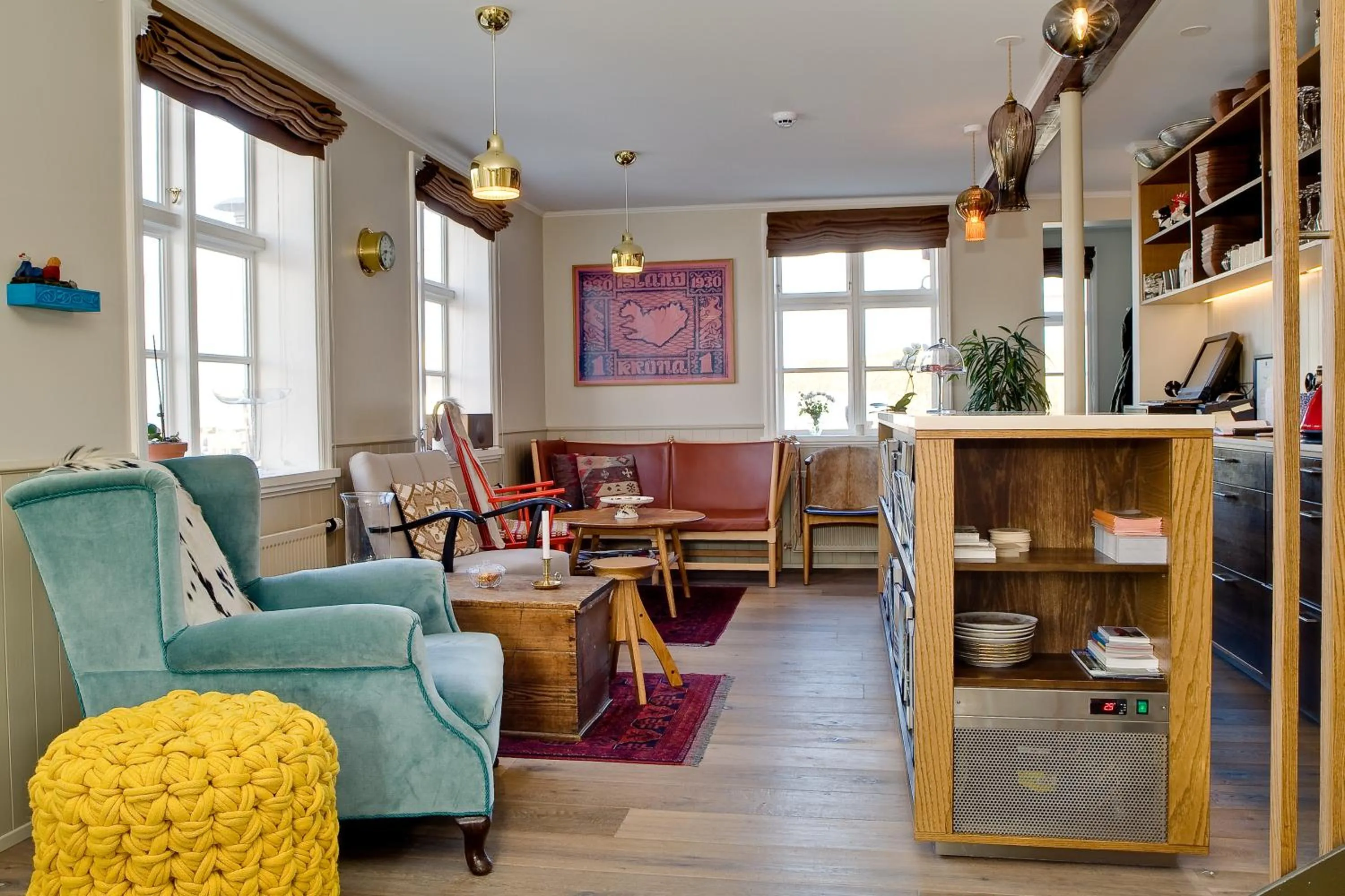 Lounge or bar in Hótel Egilsen