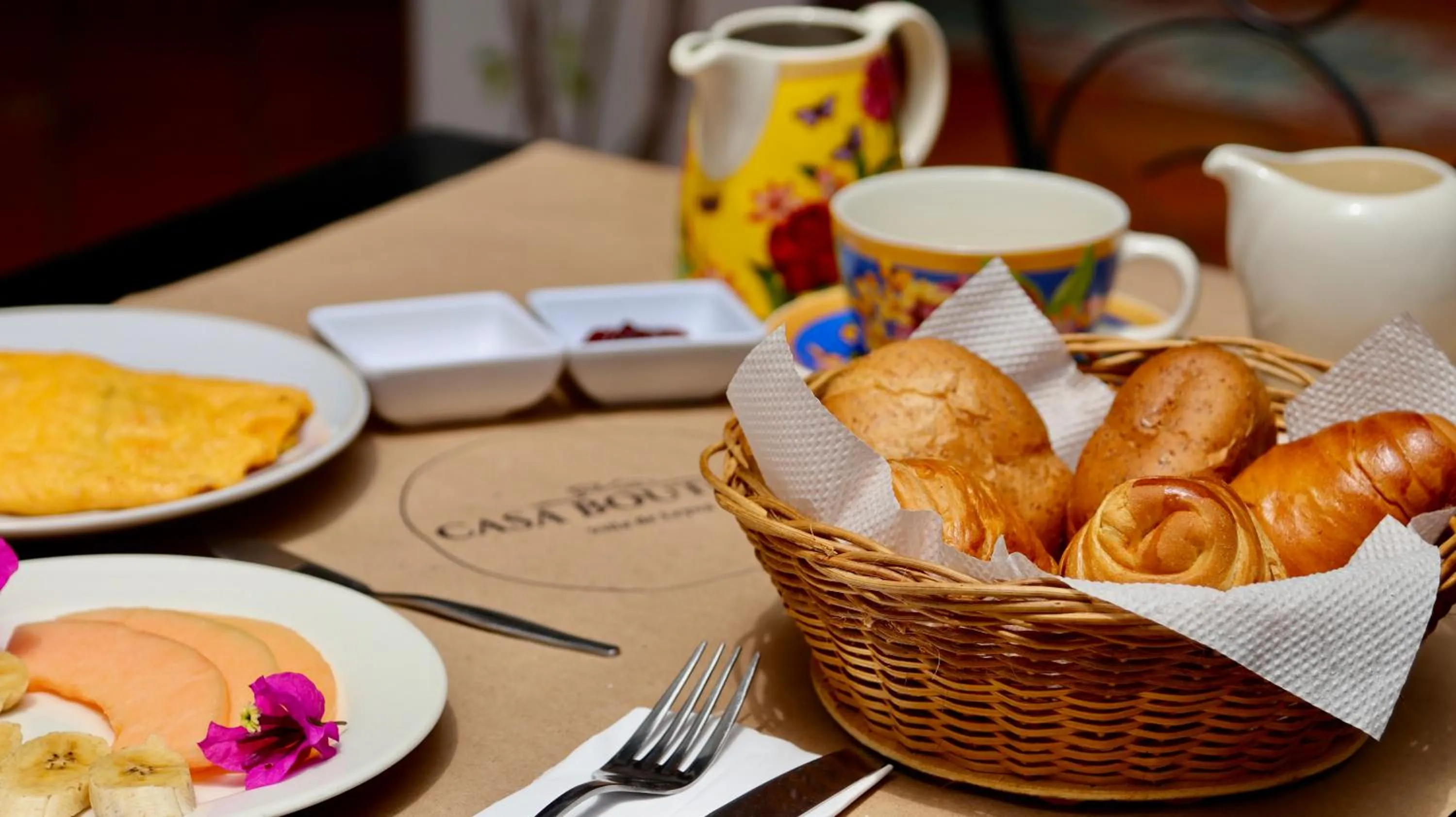Breakfast in Hotel Casa Boutique Villa de Leyva