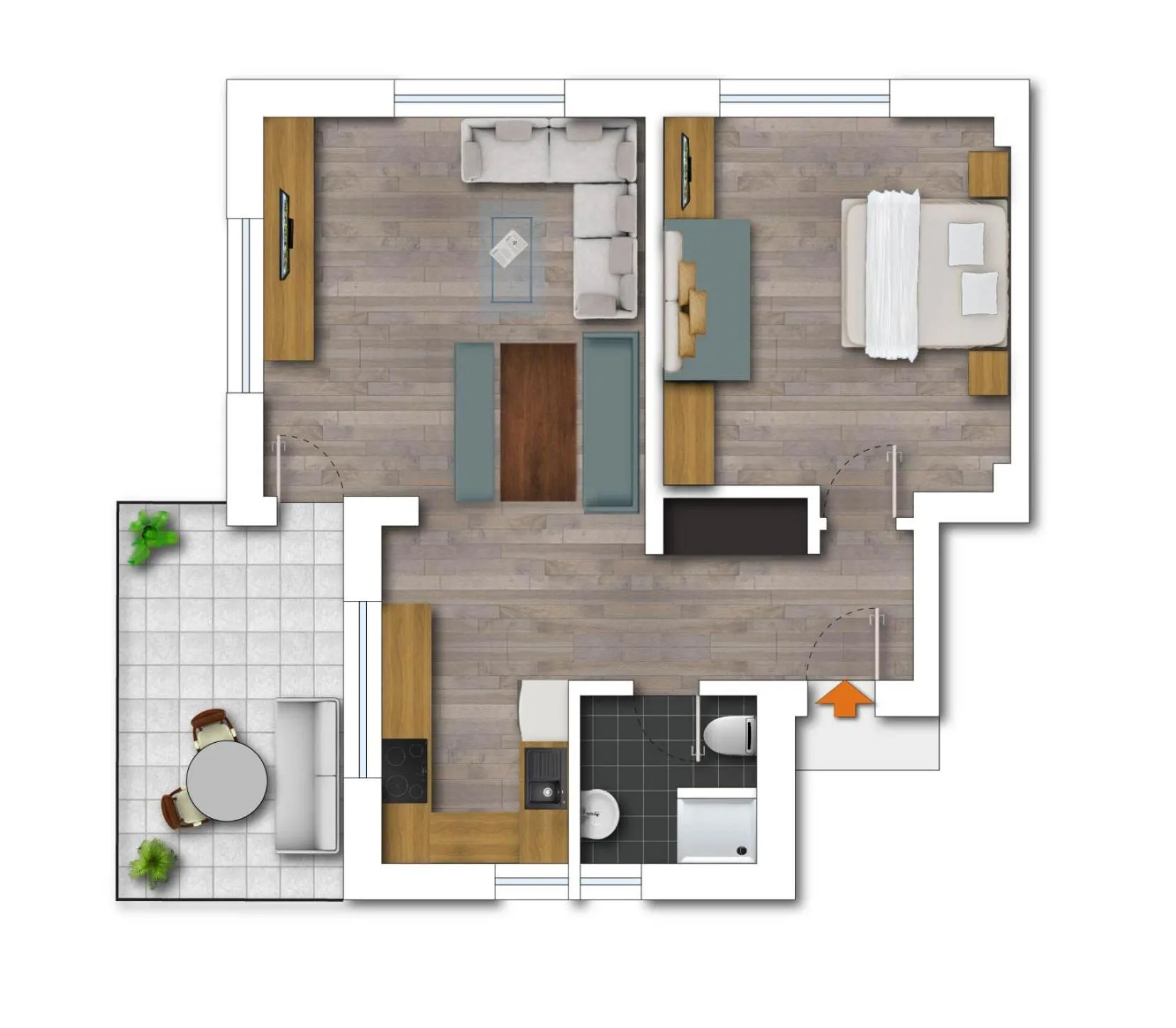 Floor plan in Gästehaus Hornegger