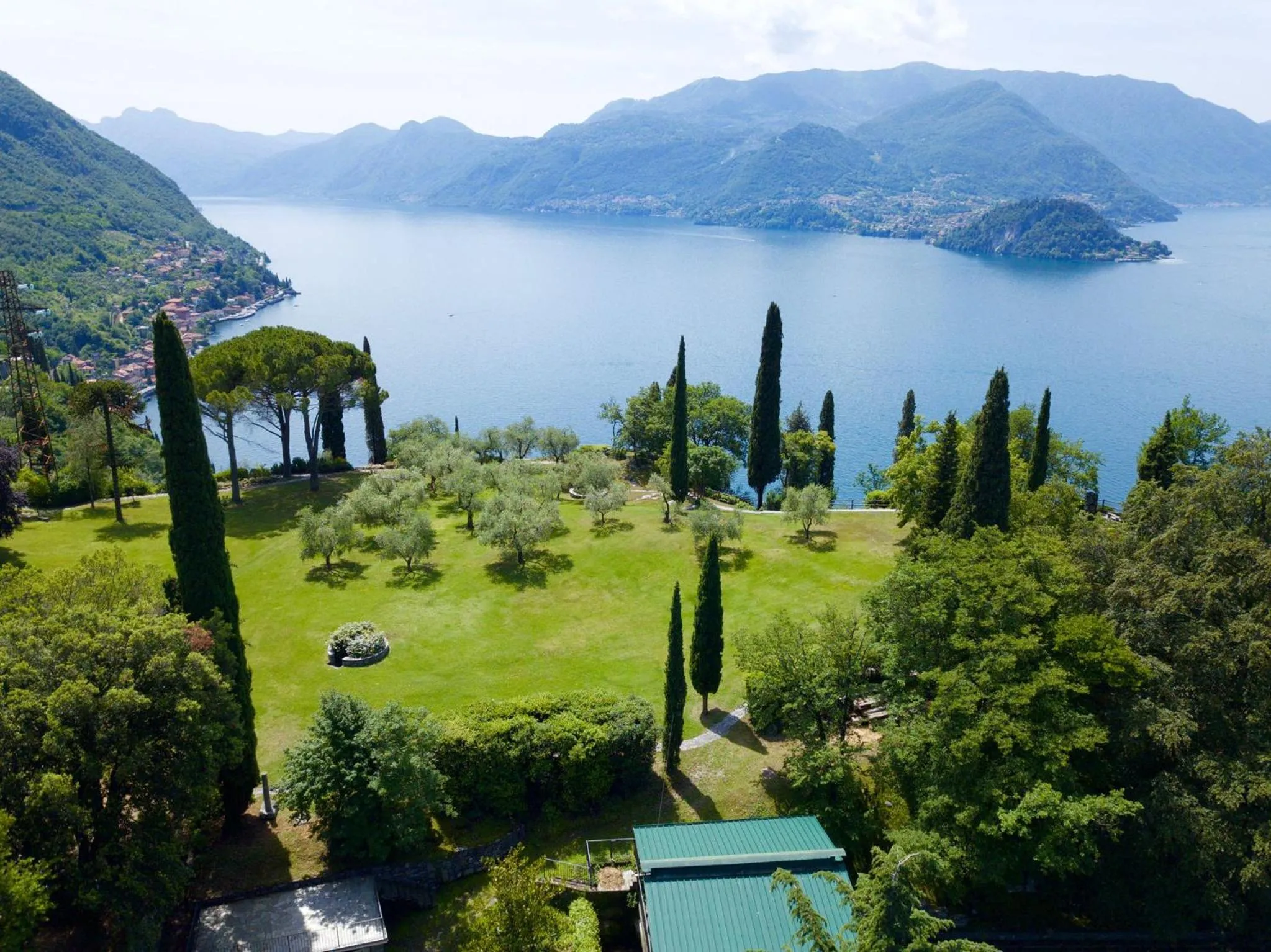 Bird's eye view in Castello di Vezio in the Village