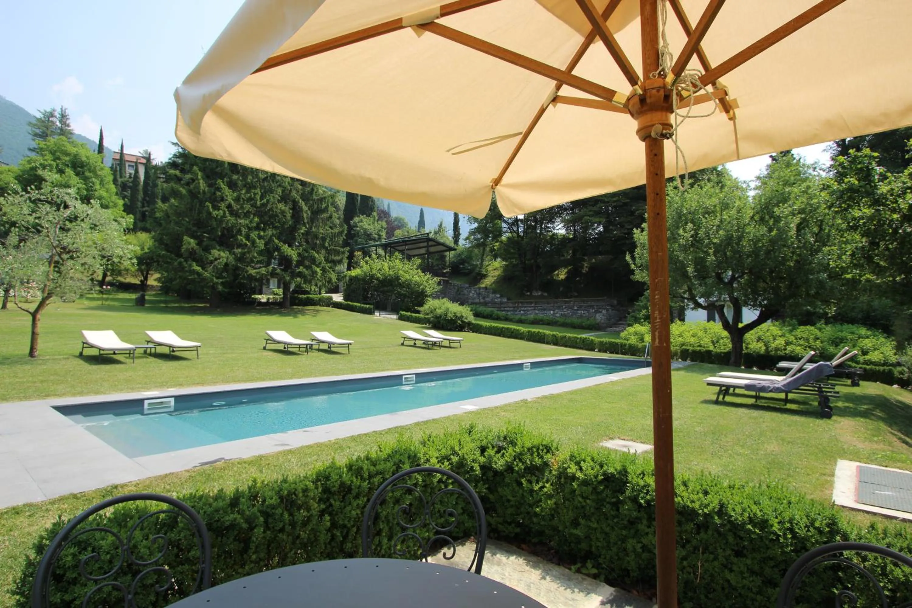 Pool view in Castello di Vezio in the Village